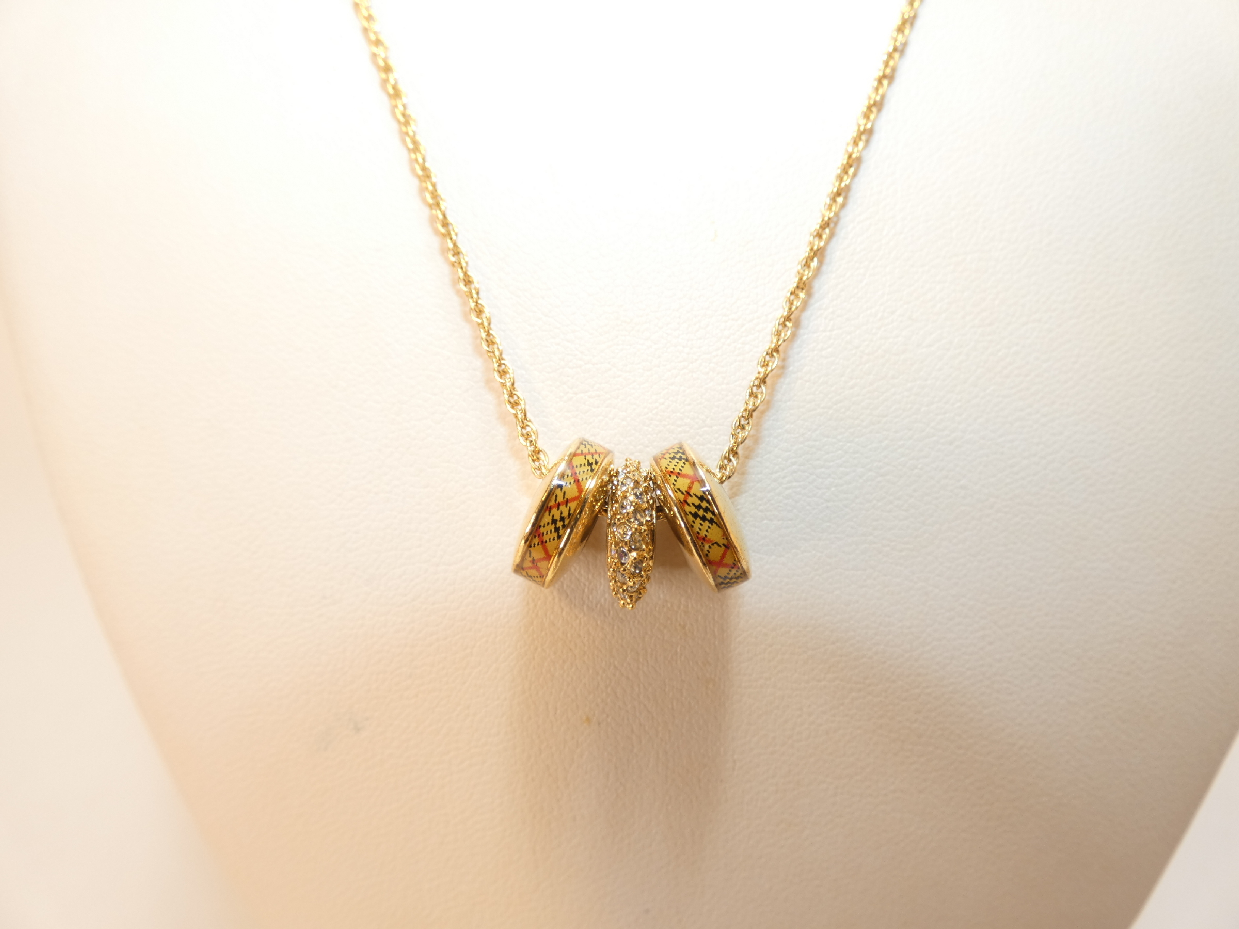Nova Check Circle GP Necklace — view 2