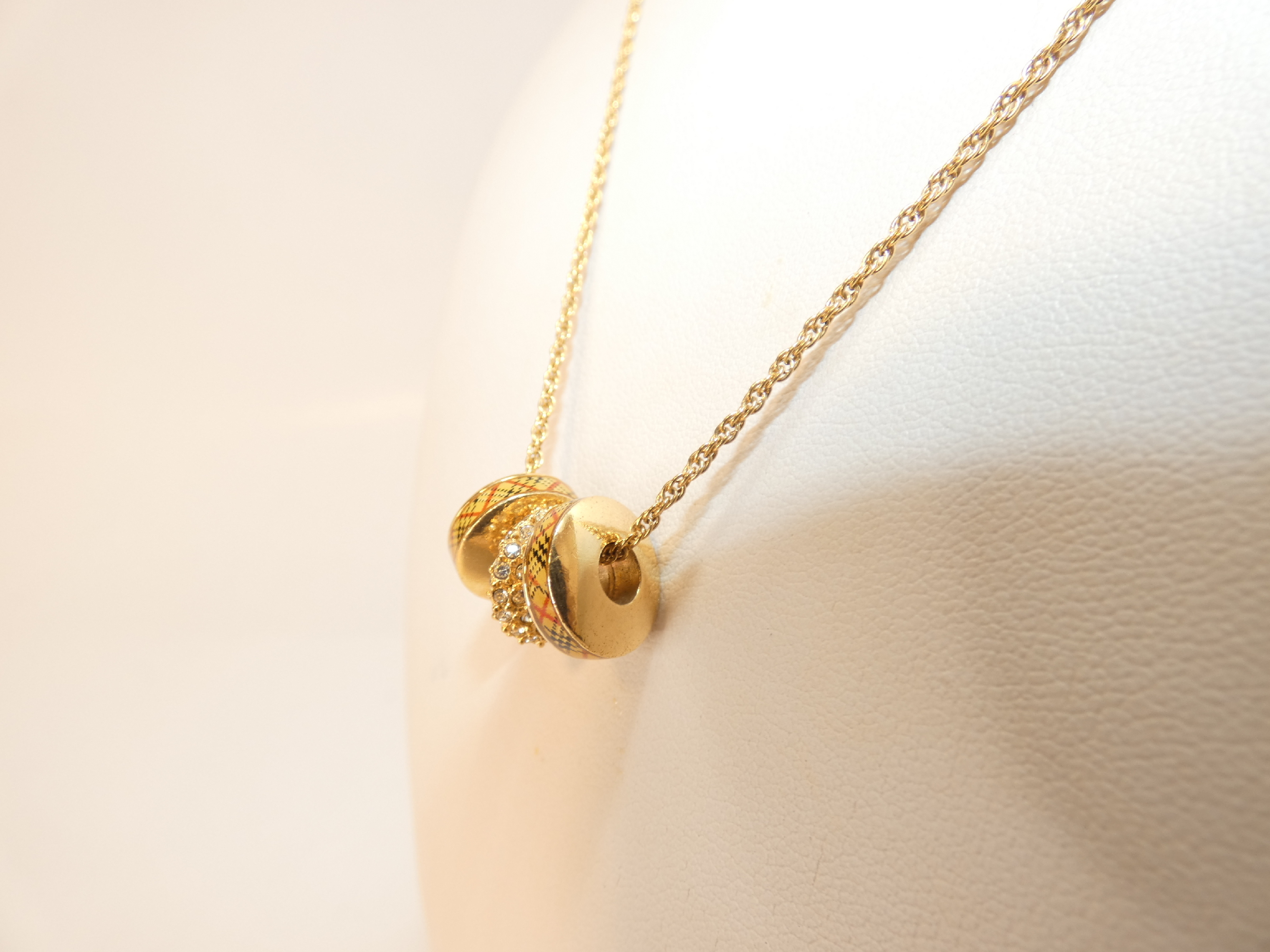 Nova Check Circle GP Necklace — view 3
