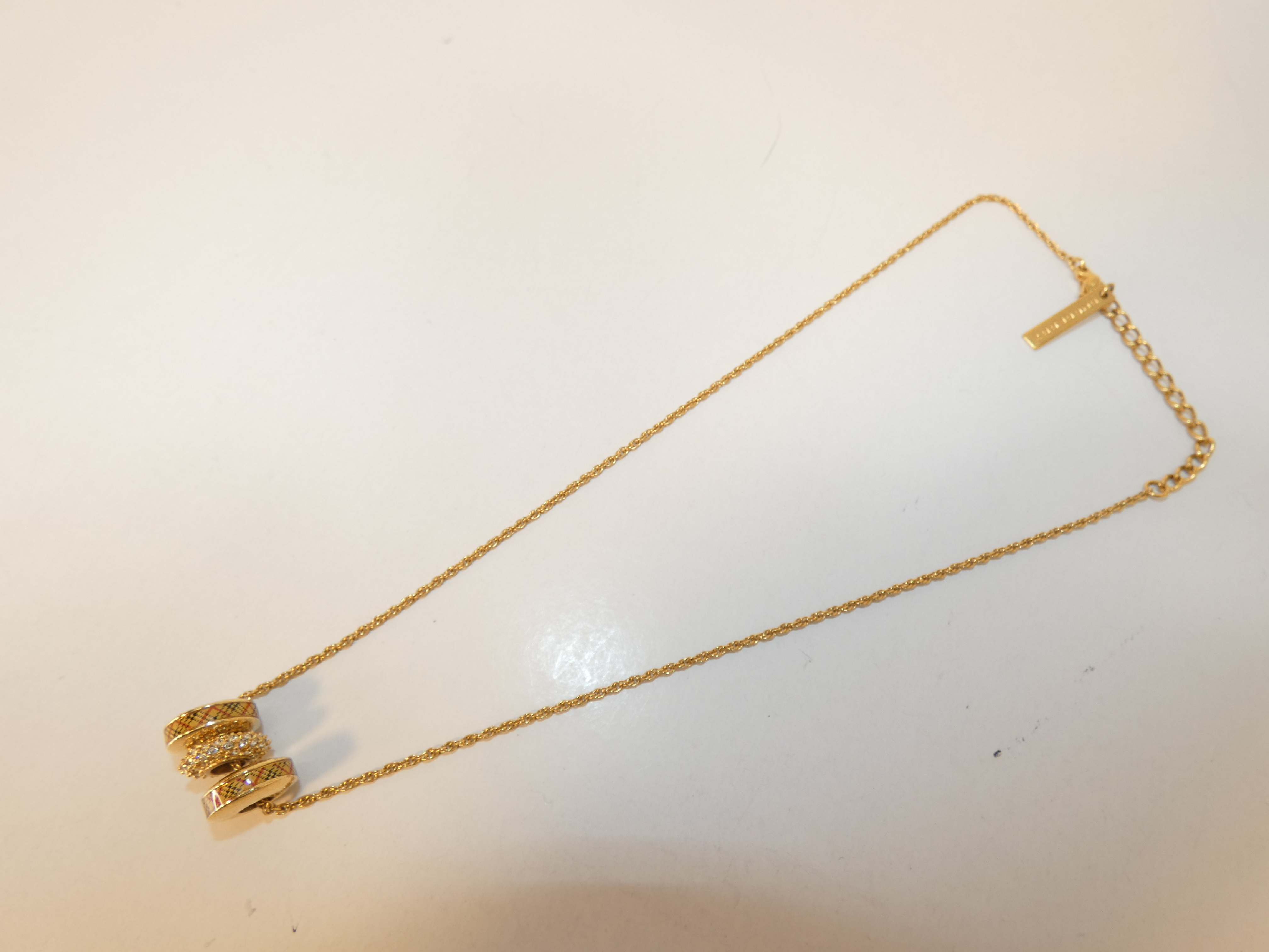 Nova Check Circle GP Necklace — view 5