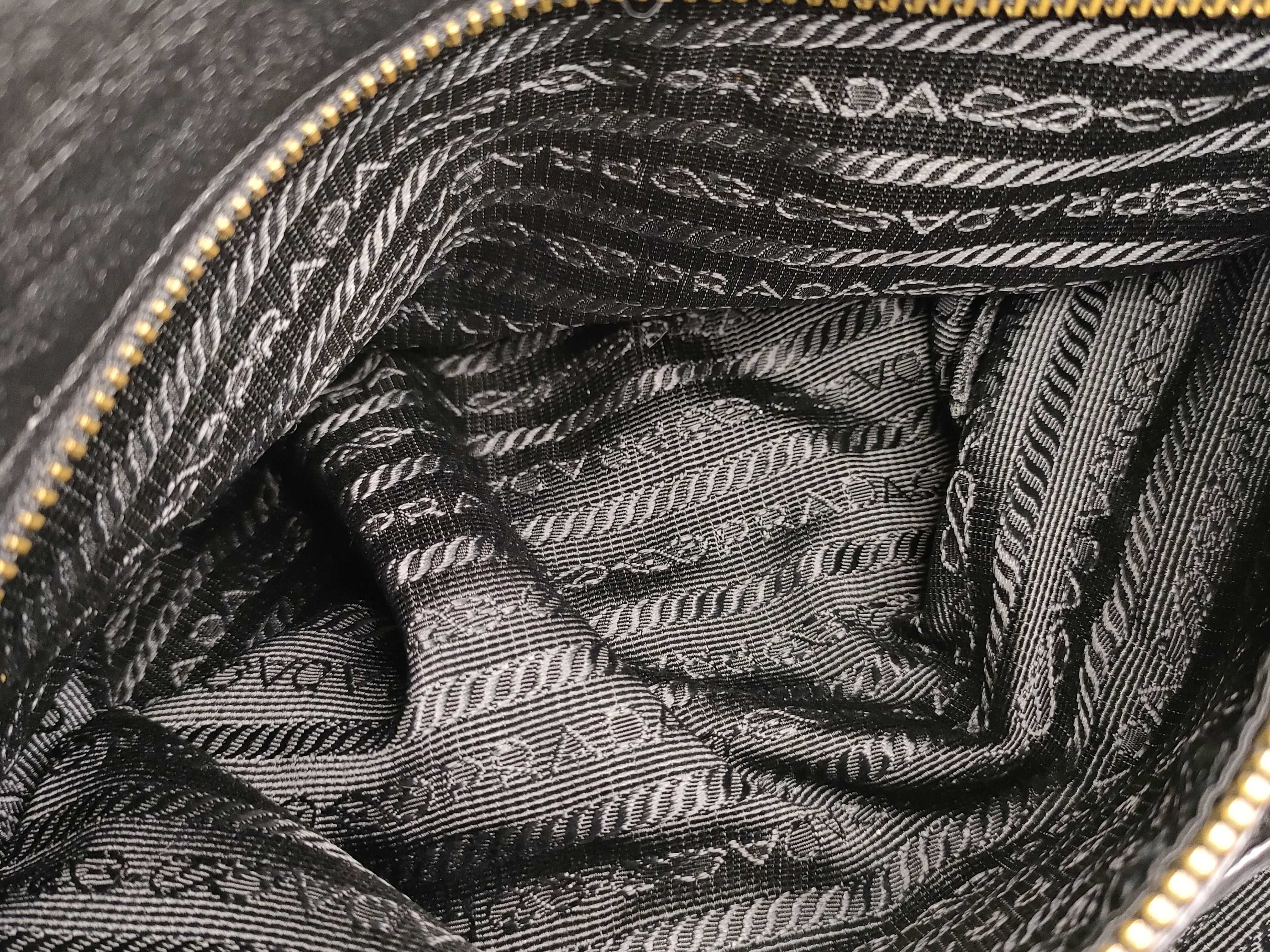 Nylon Prada Nylon Leather 2-way Shoulder Bag Black Serial Handbag — view 13