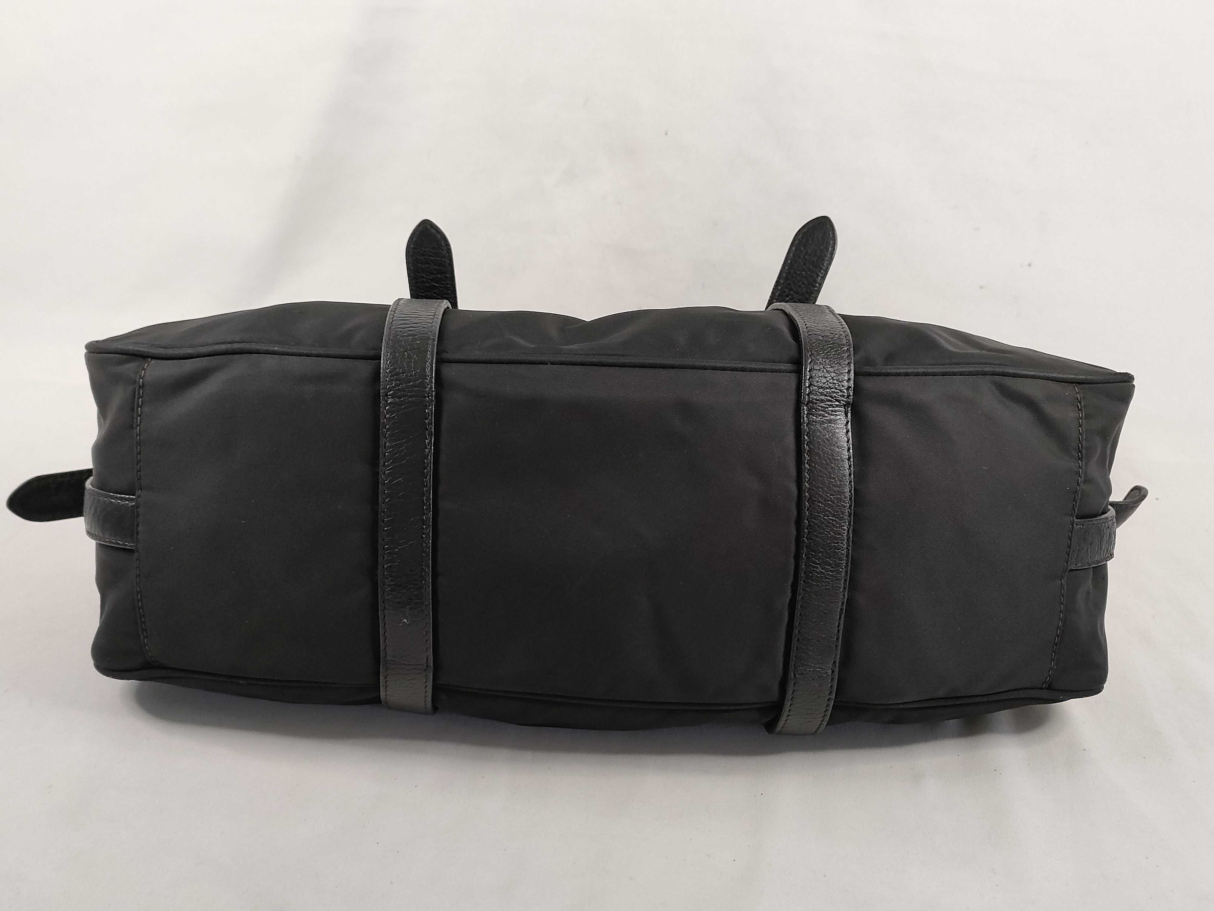 Nylon Prada Nylon Leather 2-way Shoulder Bag Black Serial Handbag — view 8