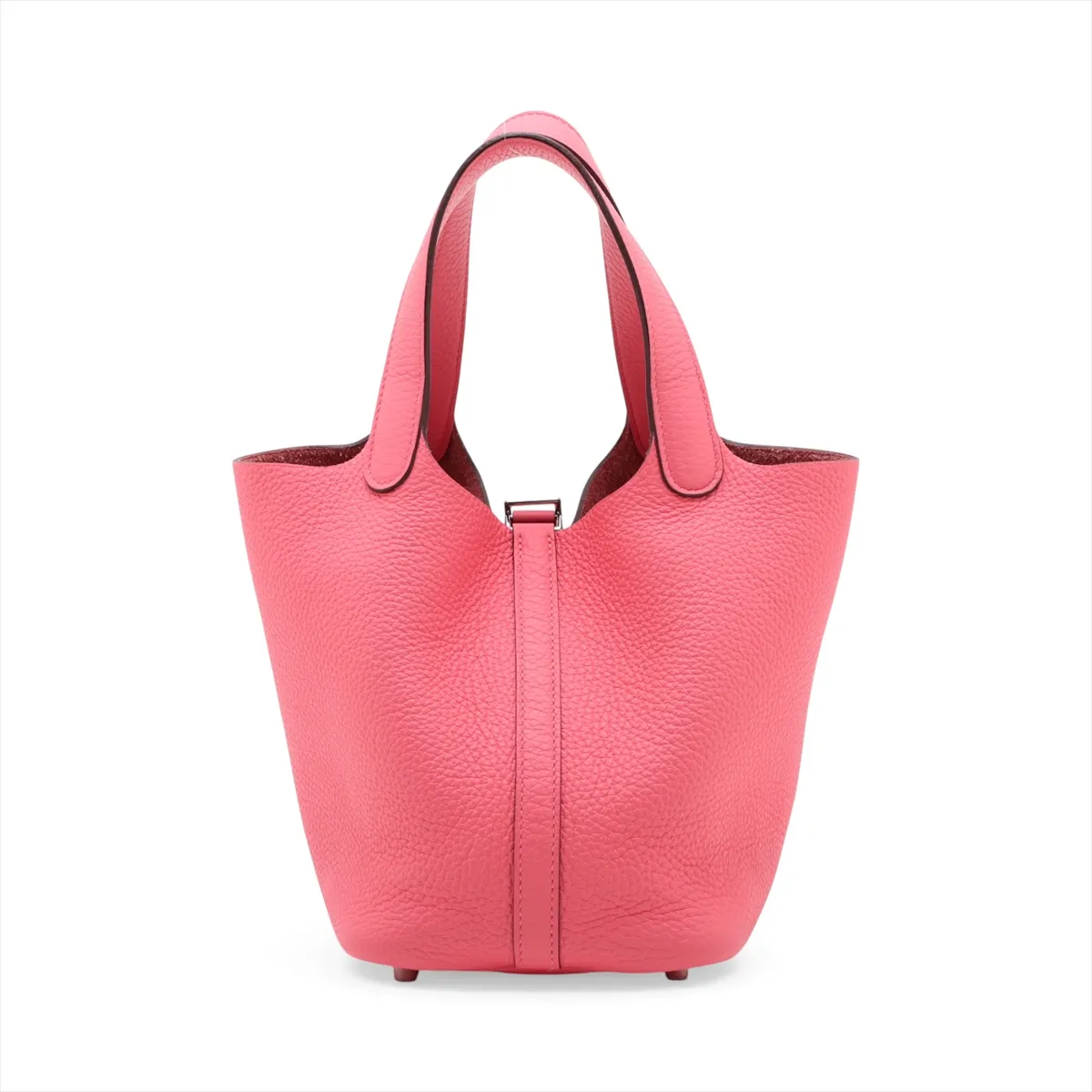 Picotin Lock 18 PM, Taurillon Clemence leather, Rose Azalee, Silver hardware, Year: 2020 — view 2