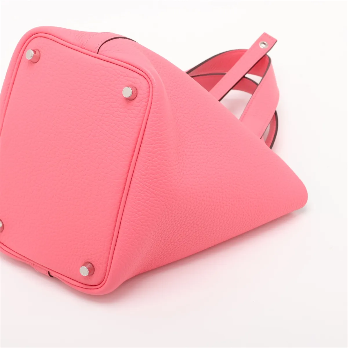 Picotin Lock 18 PM, Taurillon Clemence leather, Rose Azalee, Silver hardware, Year: 2020 — view 3