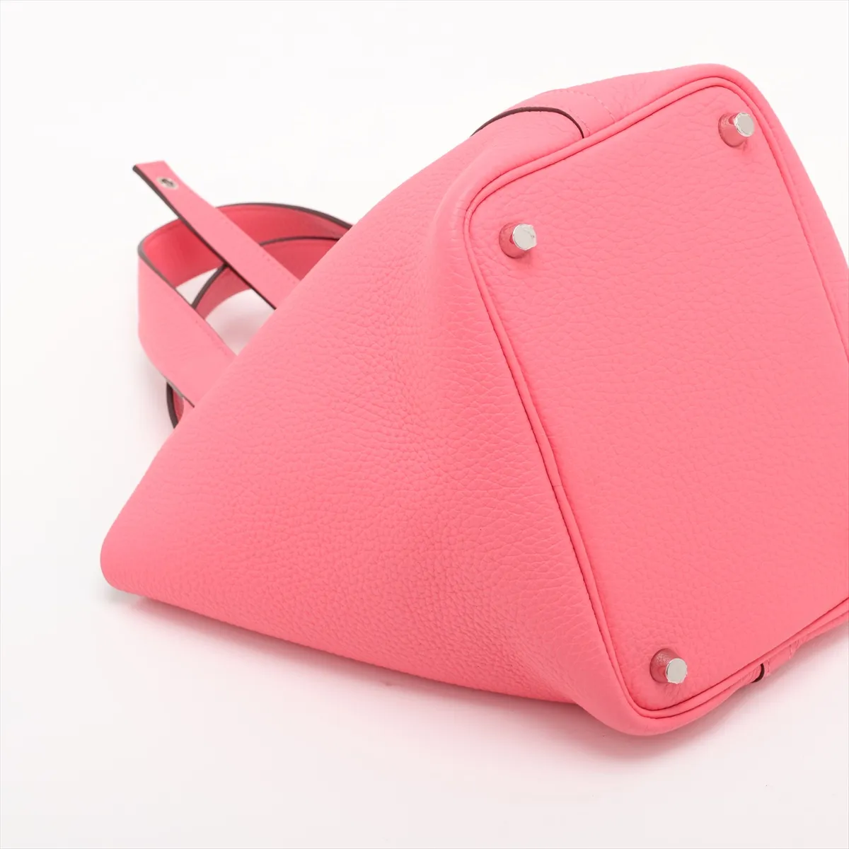 Picotin Lock 18 PM, Taurillon Clemence leather, Rose Azalee, Silver hardware, Year: 2020 — view 4