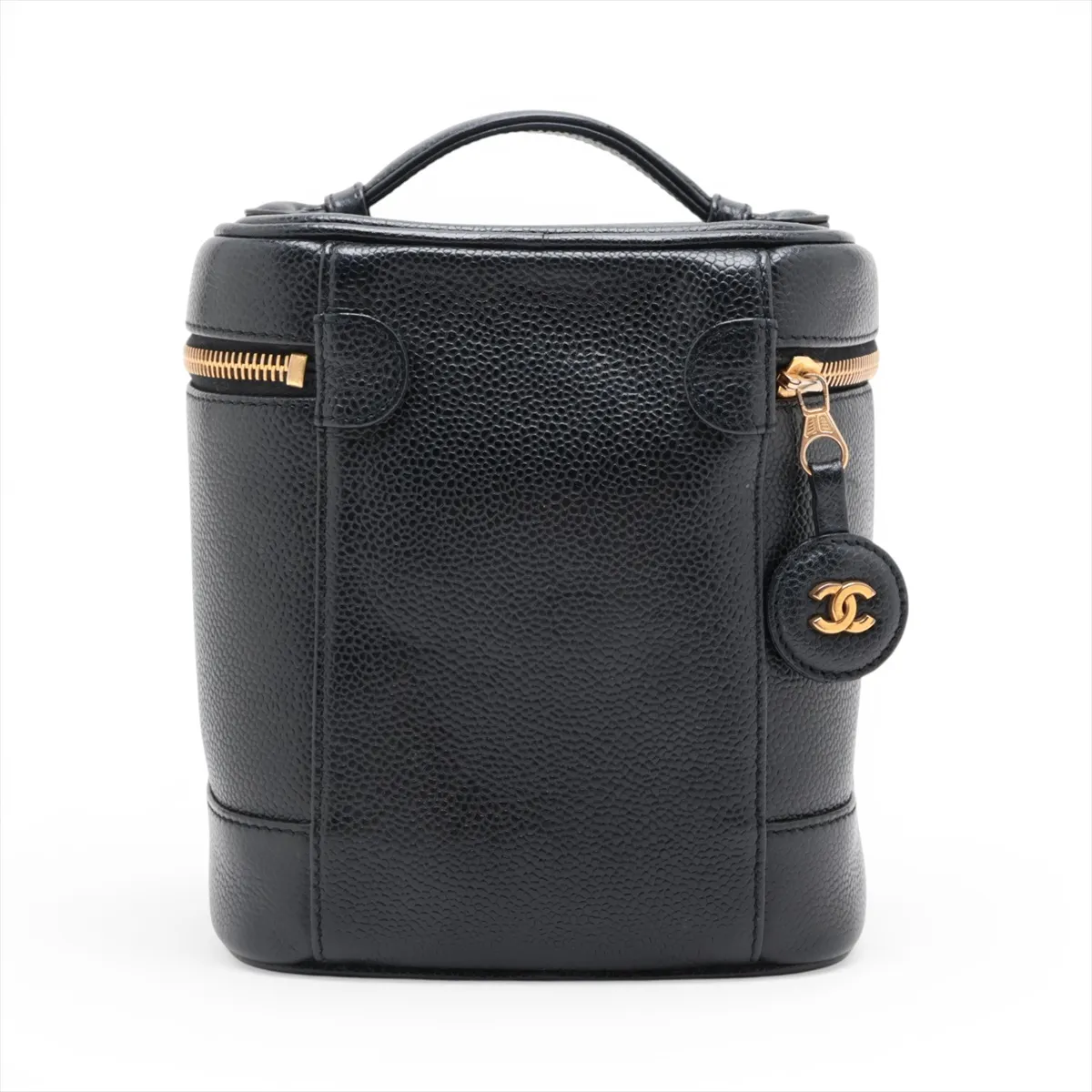 Coco Mark Caviar Skin Vanity Bag, Black with Gold Hardware, 5736482, Series 5 — view 2