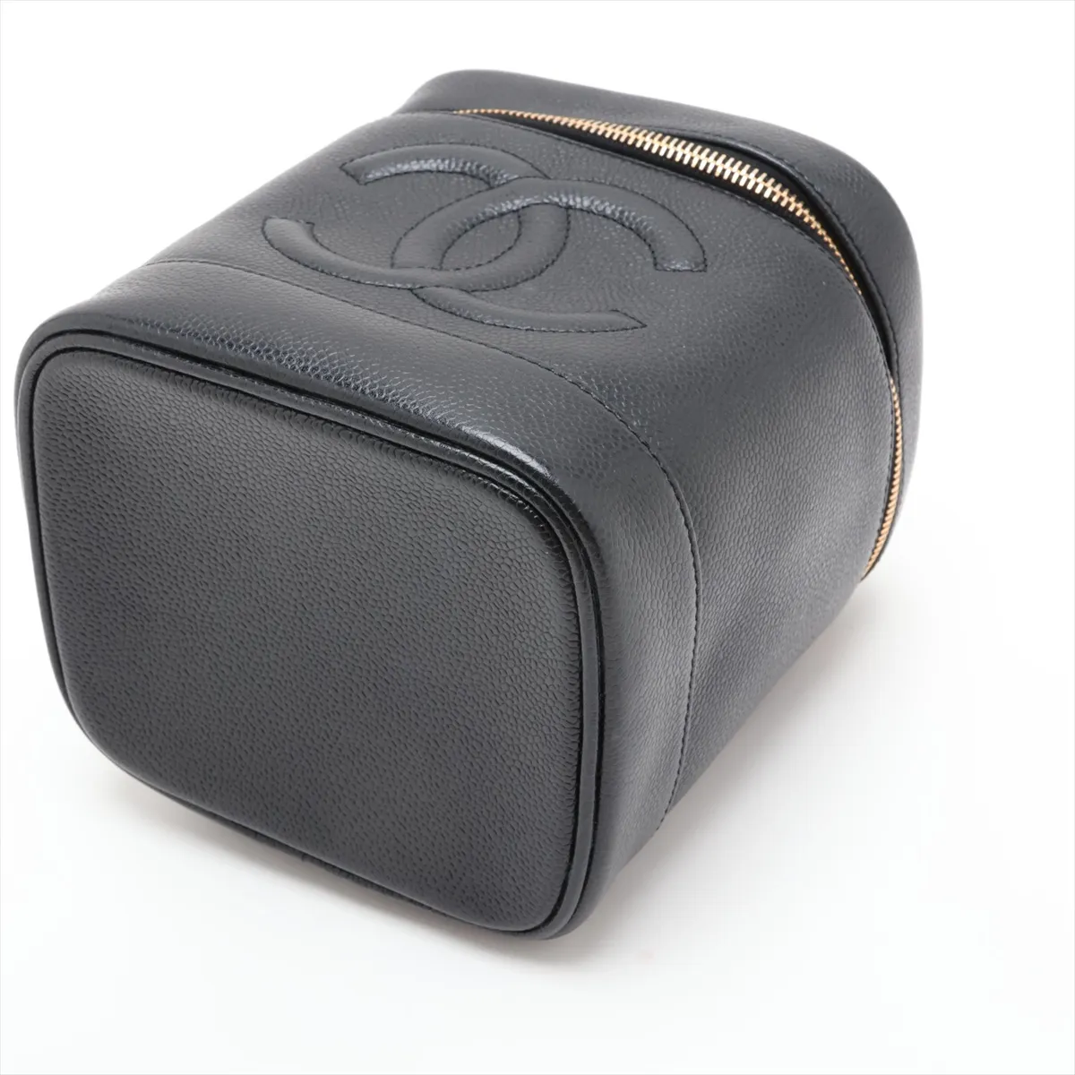 Coco Mark Caviar Skin Vanity Bag, Black with Gold Hardware, 5736482, Series 5 — view 3