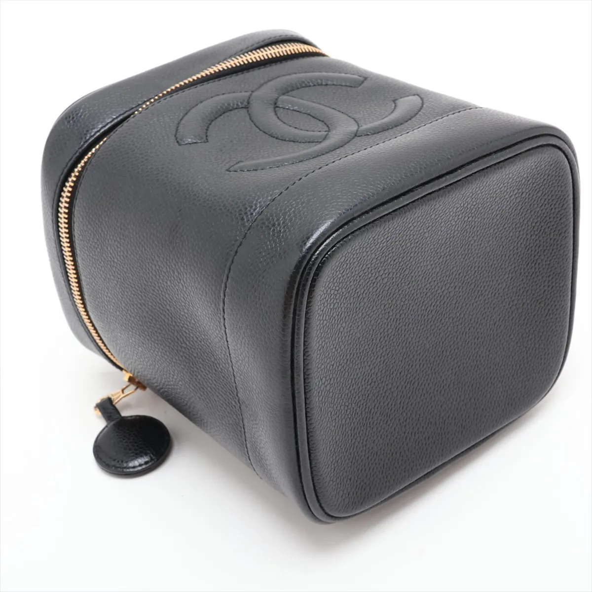 Coco Mark Caviar Skin Vanity Bag, Black with Gold Hardware, 5736482, Series 5 — view 4