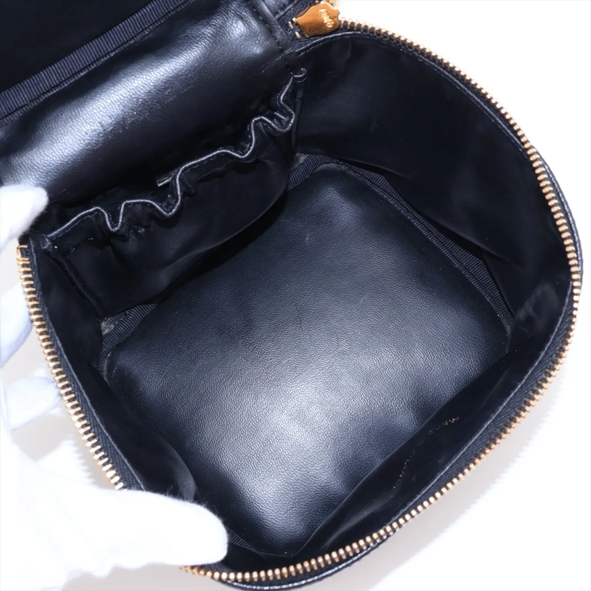 Coco Mark Caviar Skin Vanity Bag, Black with Gold Hardware, 5736482, Series 5 — view 7