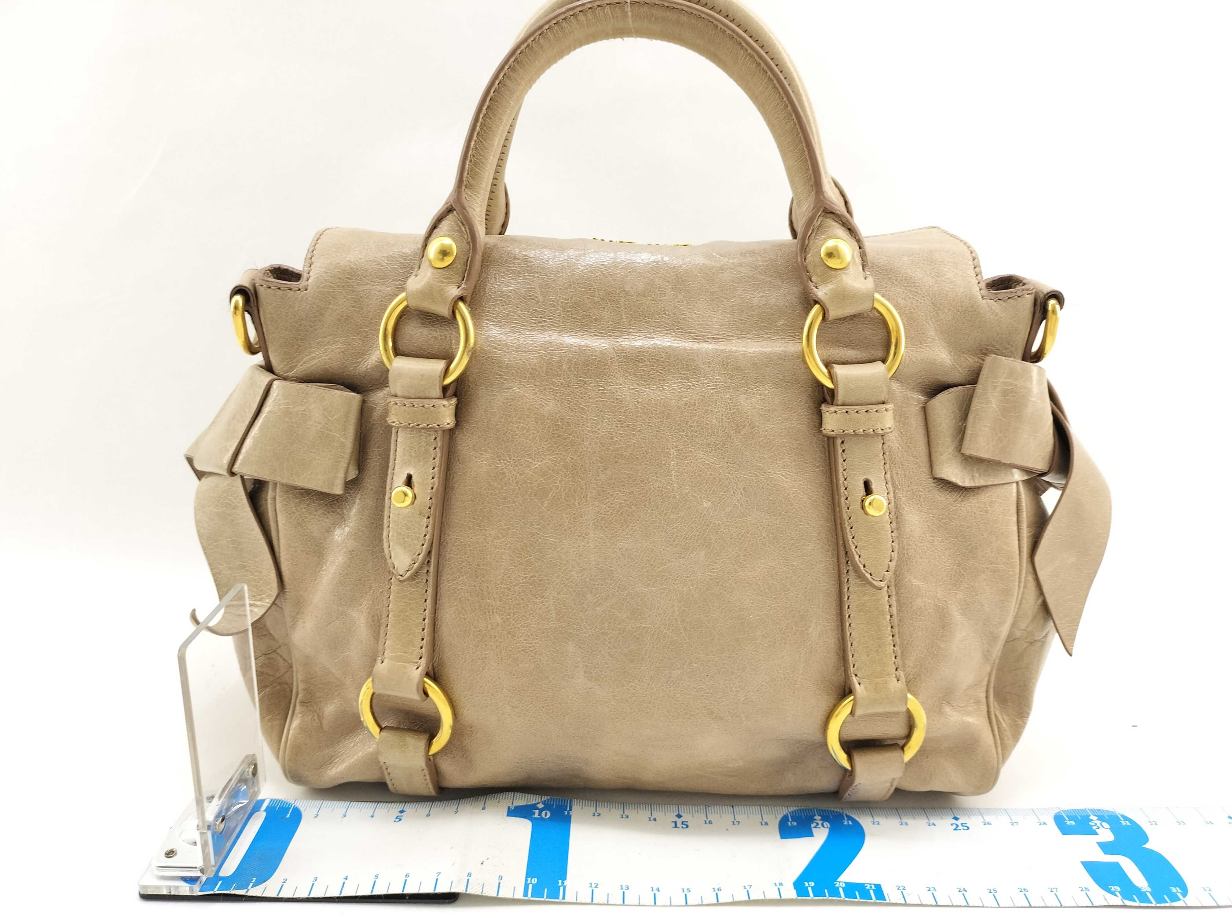 2-Way Shoulder Bag, Vitello Lux Handbag, Ribbon Motif Handbag — view 2