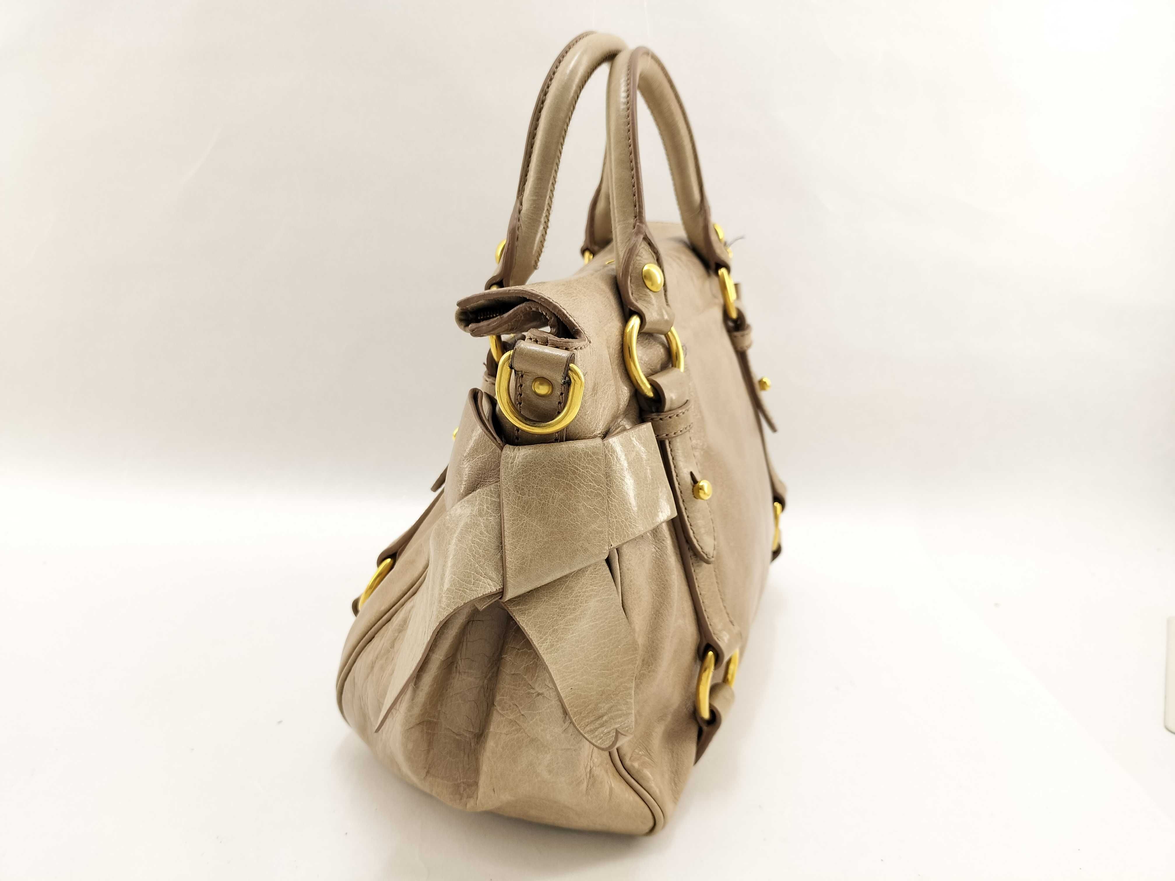2-Way Shoulder Bag, Vitello Lux Handbag, Ribbon Motif Handbag — view 5