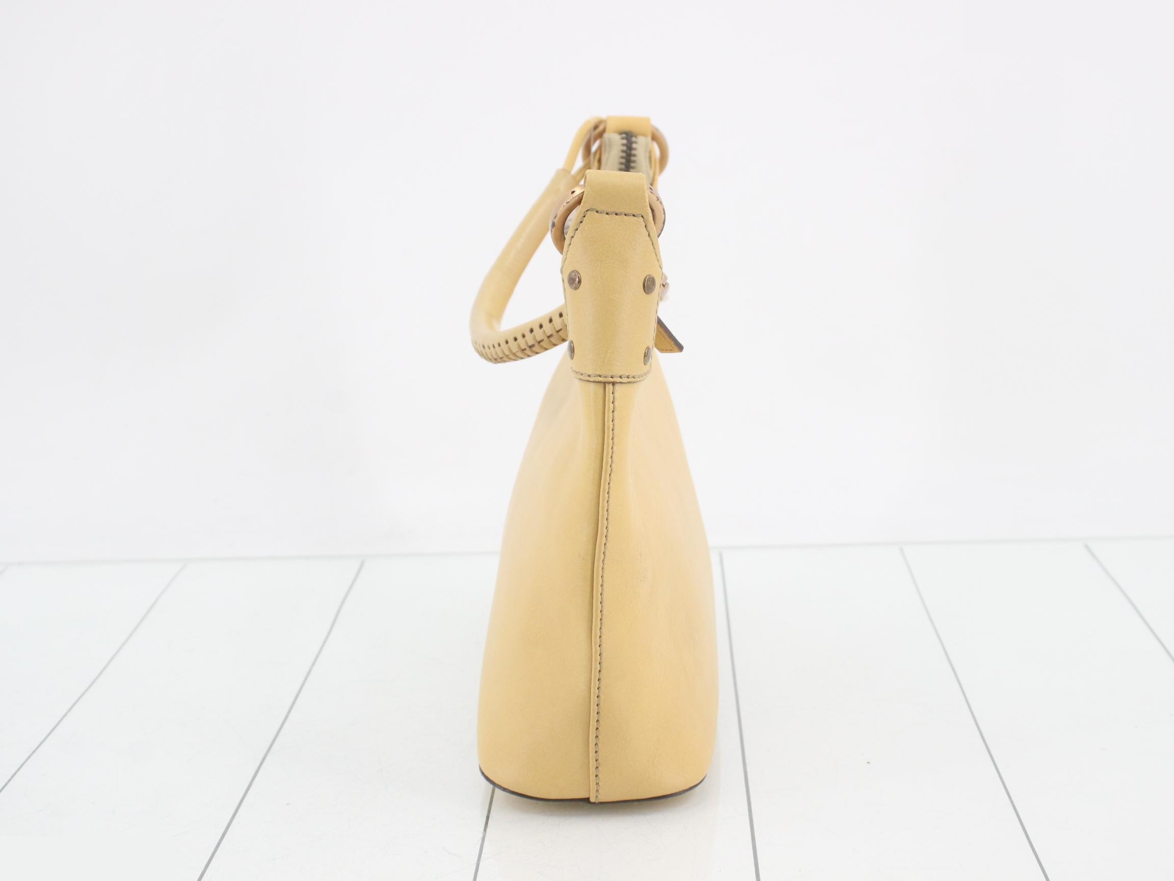 115002 Leather Hobo One-Shoulder Bag — view 4