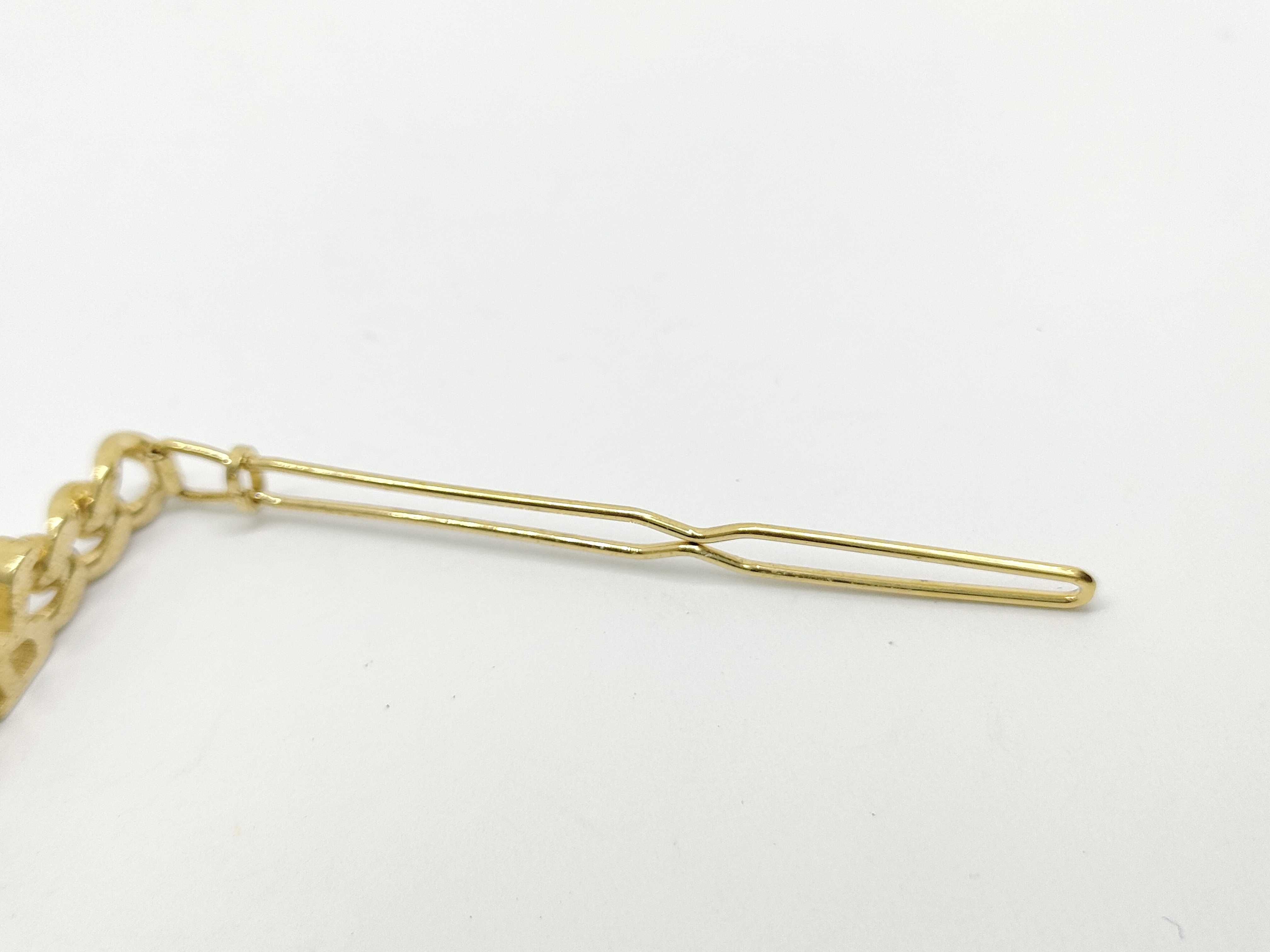 Rhinestone Logo Hairpin Hair Accessory — view 3