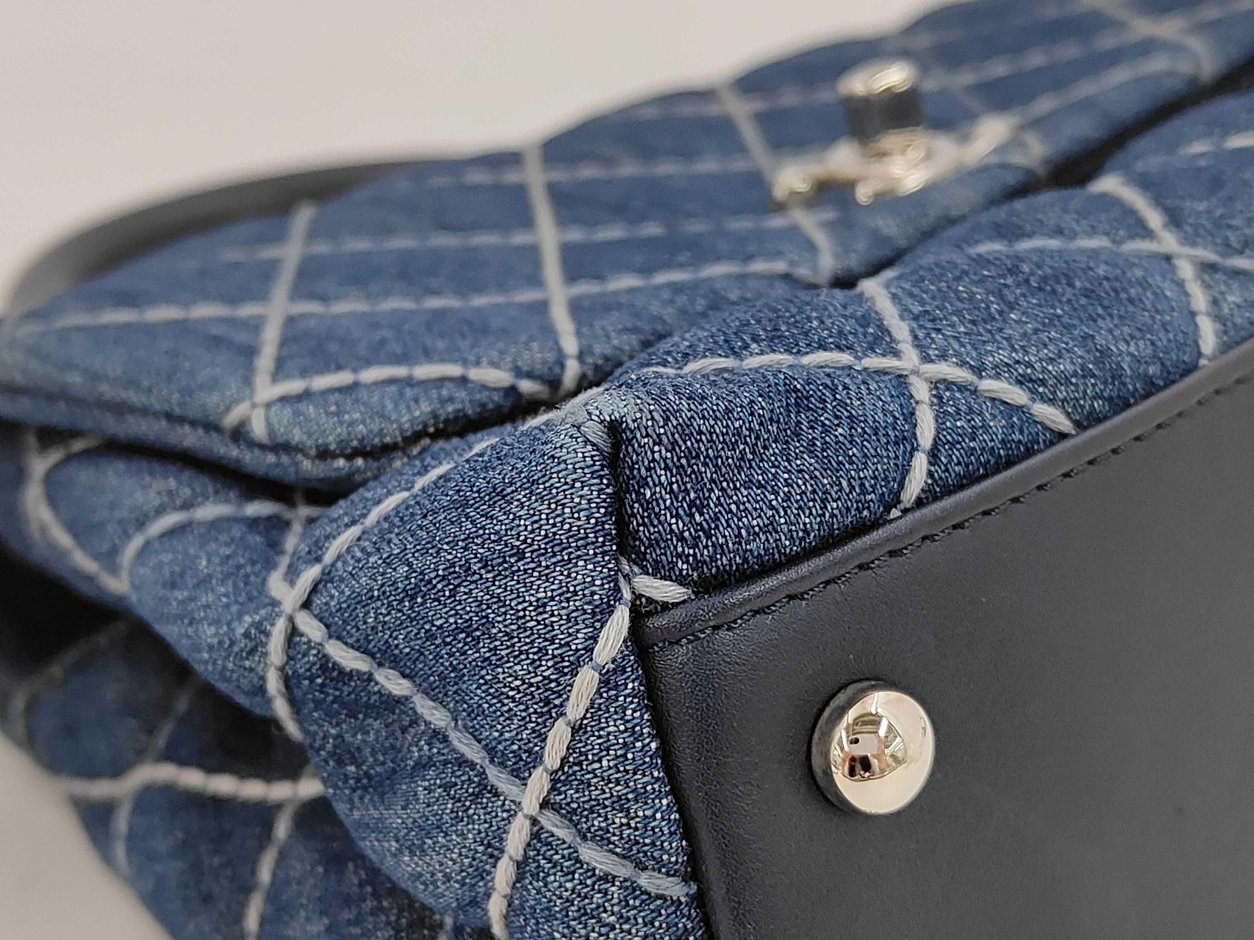 Denim Coco Handle Matelassé Shoulder Bag. Includes dust bag, card, and stickers. Some protective film still present. — view 7