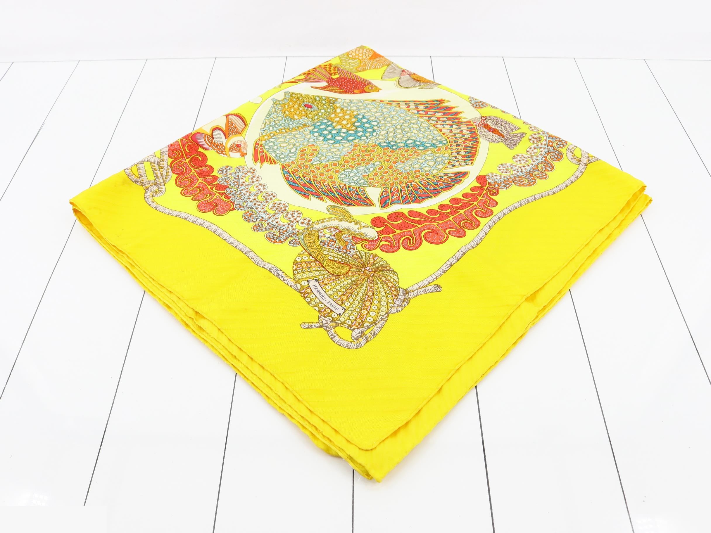 Carre 90 Scarf, GRANDS FONDS, Yellow