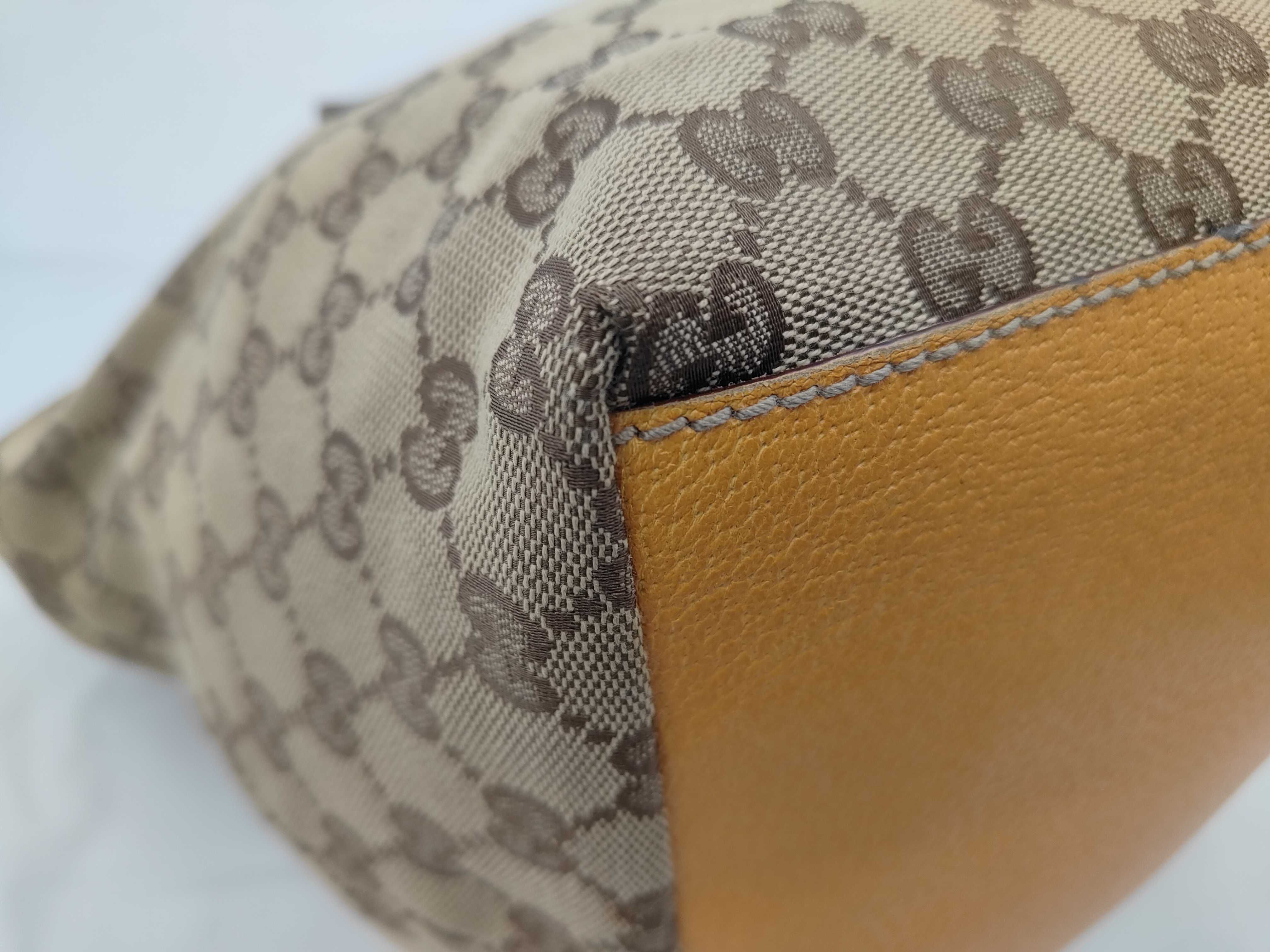 131228GG Canvas Handbag Leather Orange Handbag — view 6