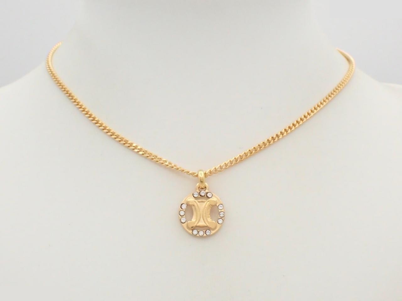 Trinoff Rhinestone Necklace Pendant, Chain approx. 40cm — view 3
