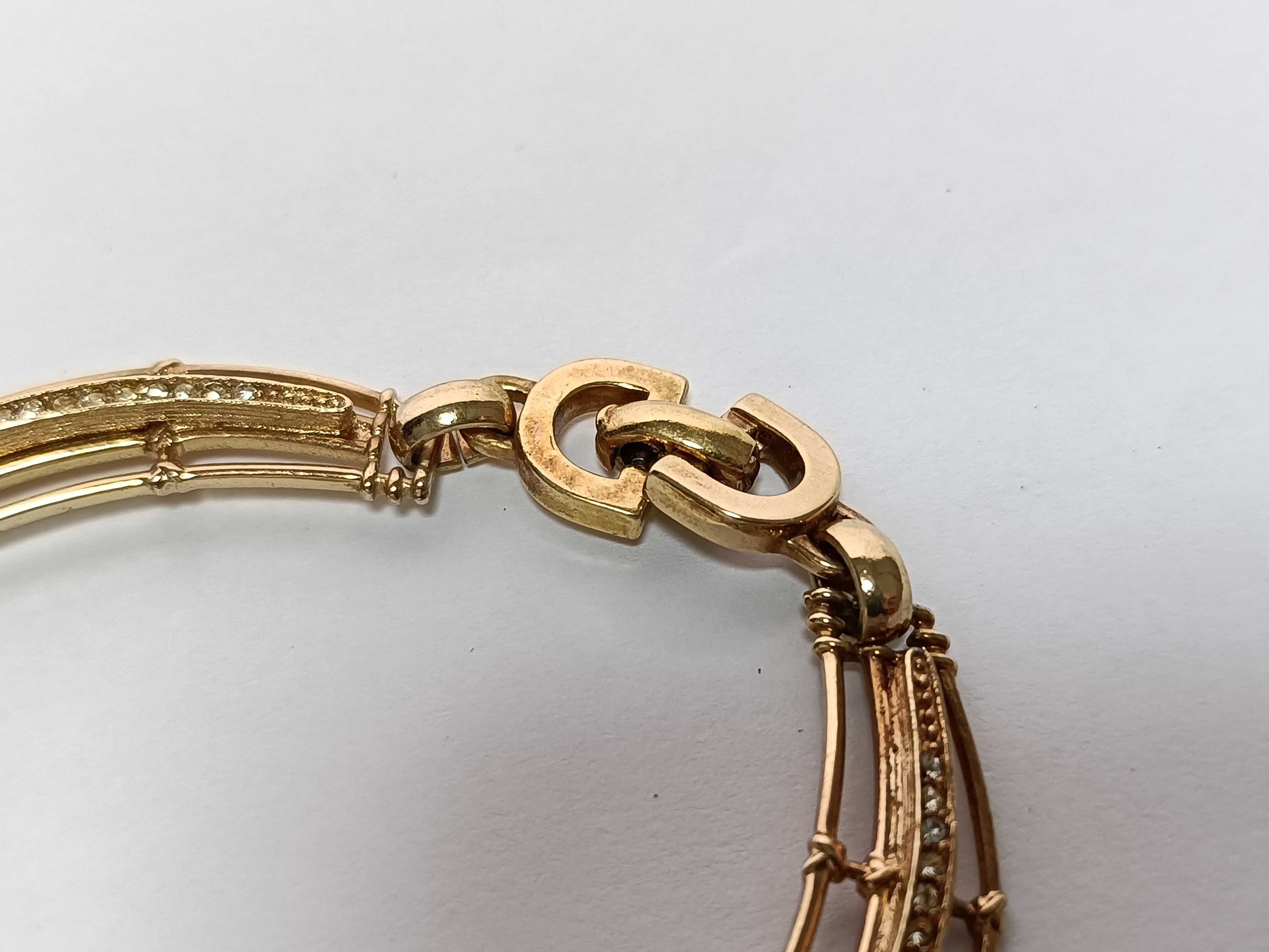 Christian Galliano era costume choker necklace, gold necklace — view 3