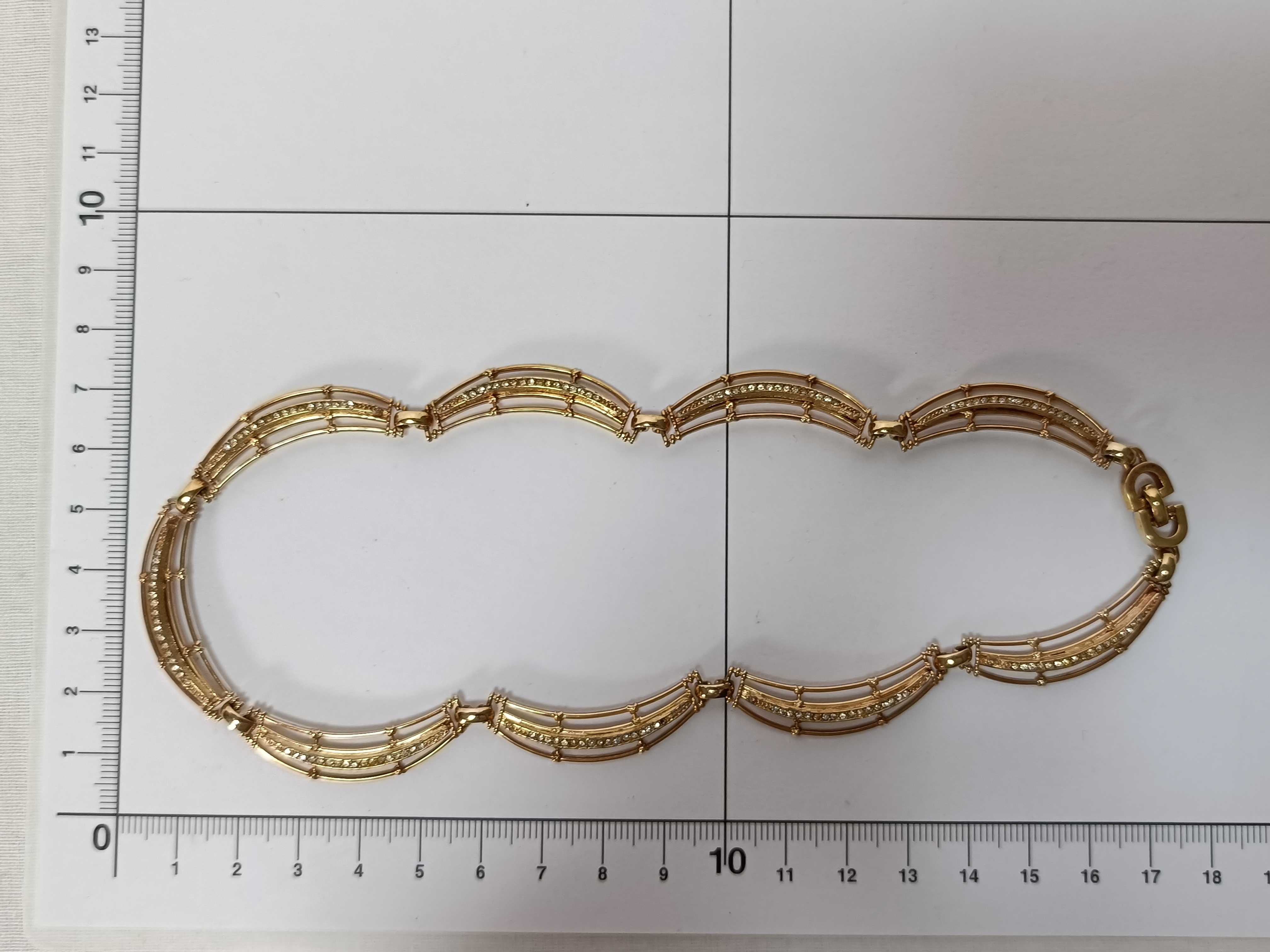 Christian Galliano era costume choker necklace, gold necklace — view 10