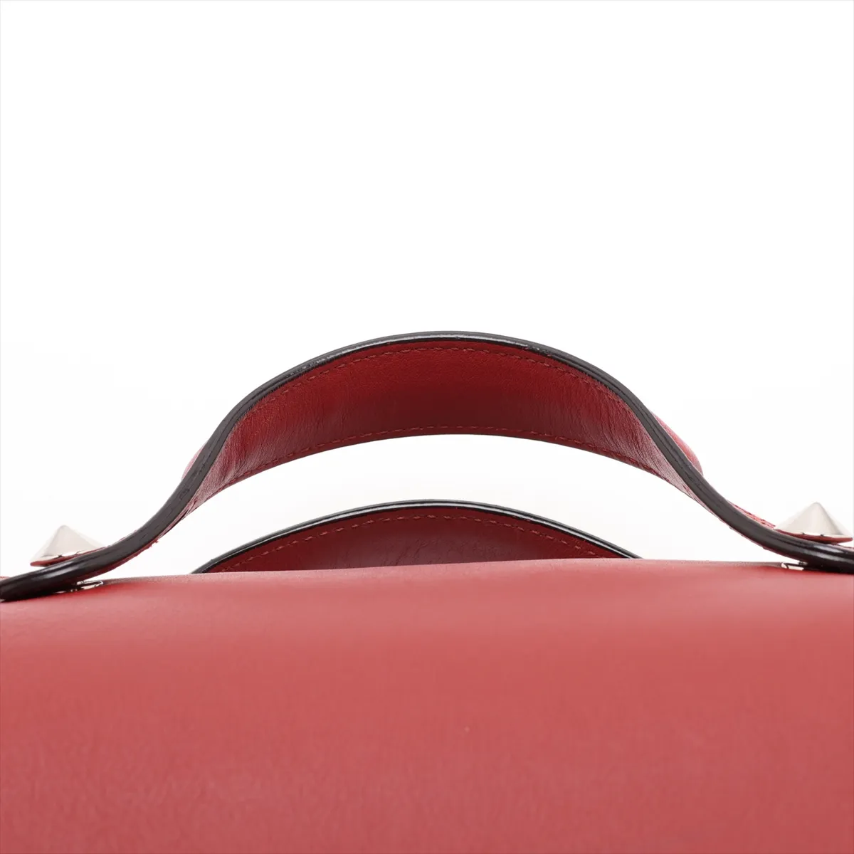 By The Way Medium Leather 2-Way Handbag, Red, 8BL124, broken clochette strap. — view 6
