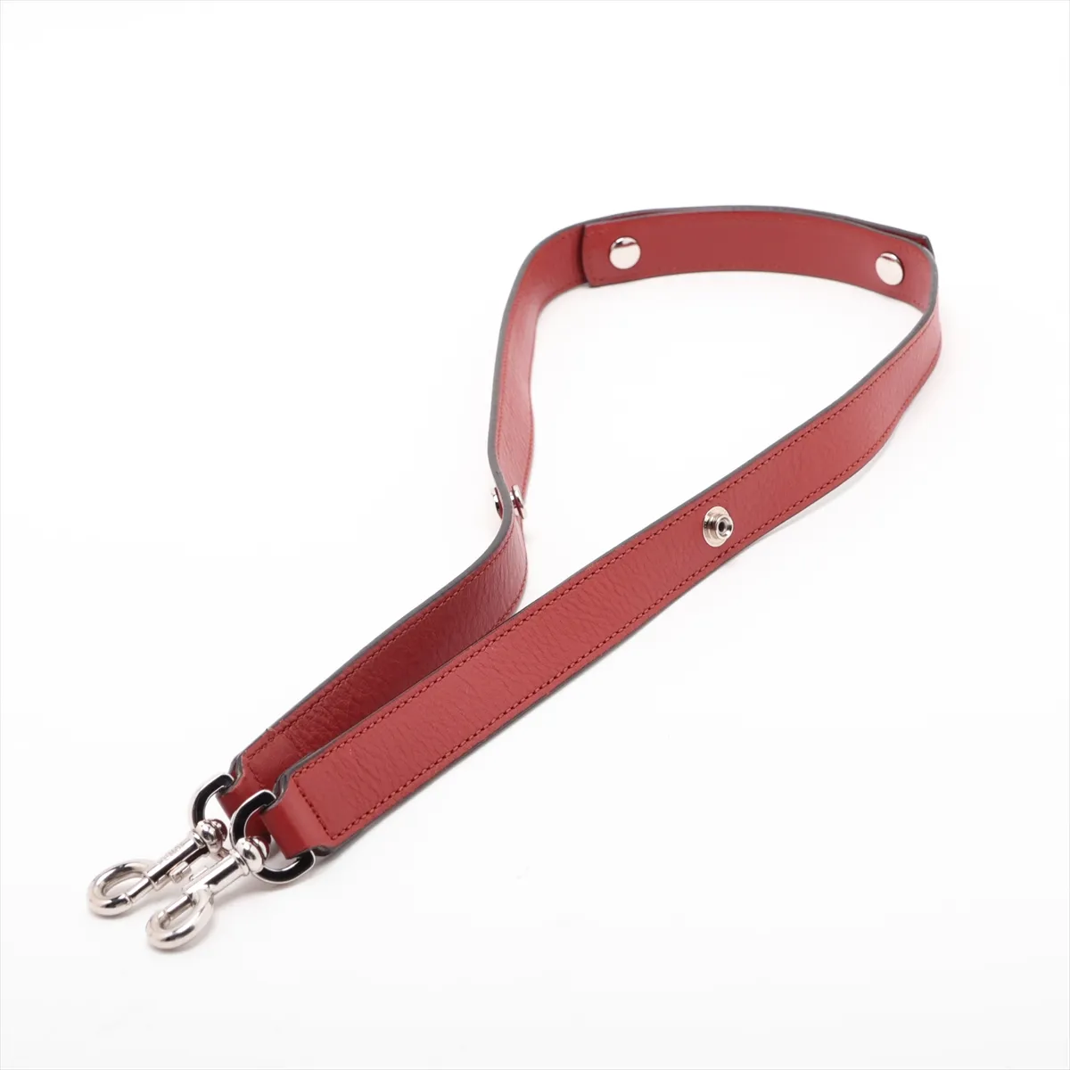 By The Way Medium Leather 2-Way Handbag, Red, 8BL124, broken clochette strap. — view 7