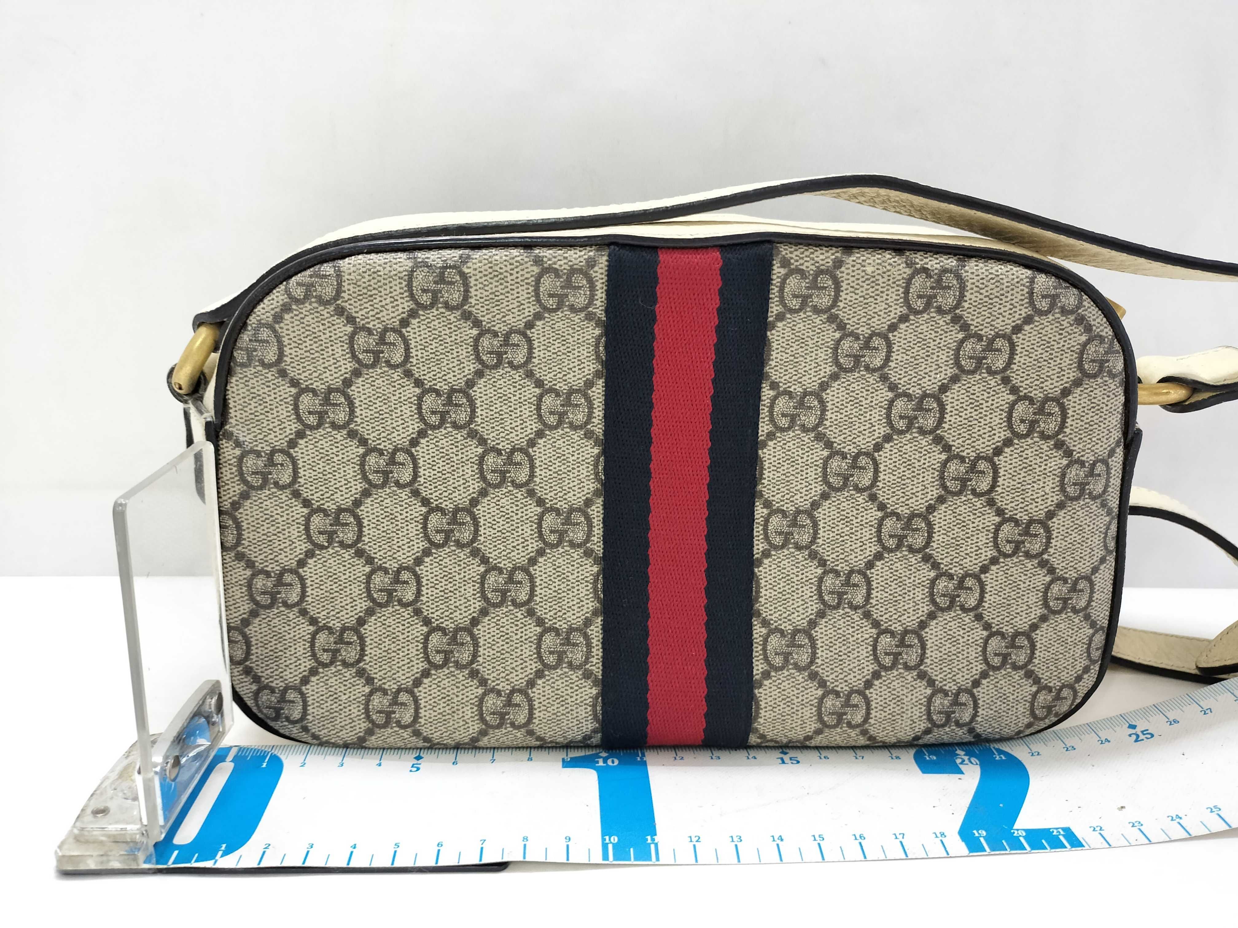 GG Supreme SG-GG Supreme Ophidia PVC x leather Shoulder bag Beige x white 681064 Shoulder bag — view 2