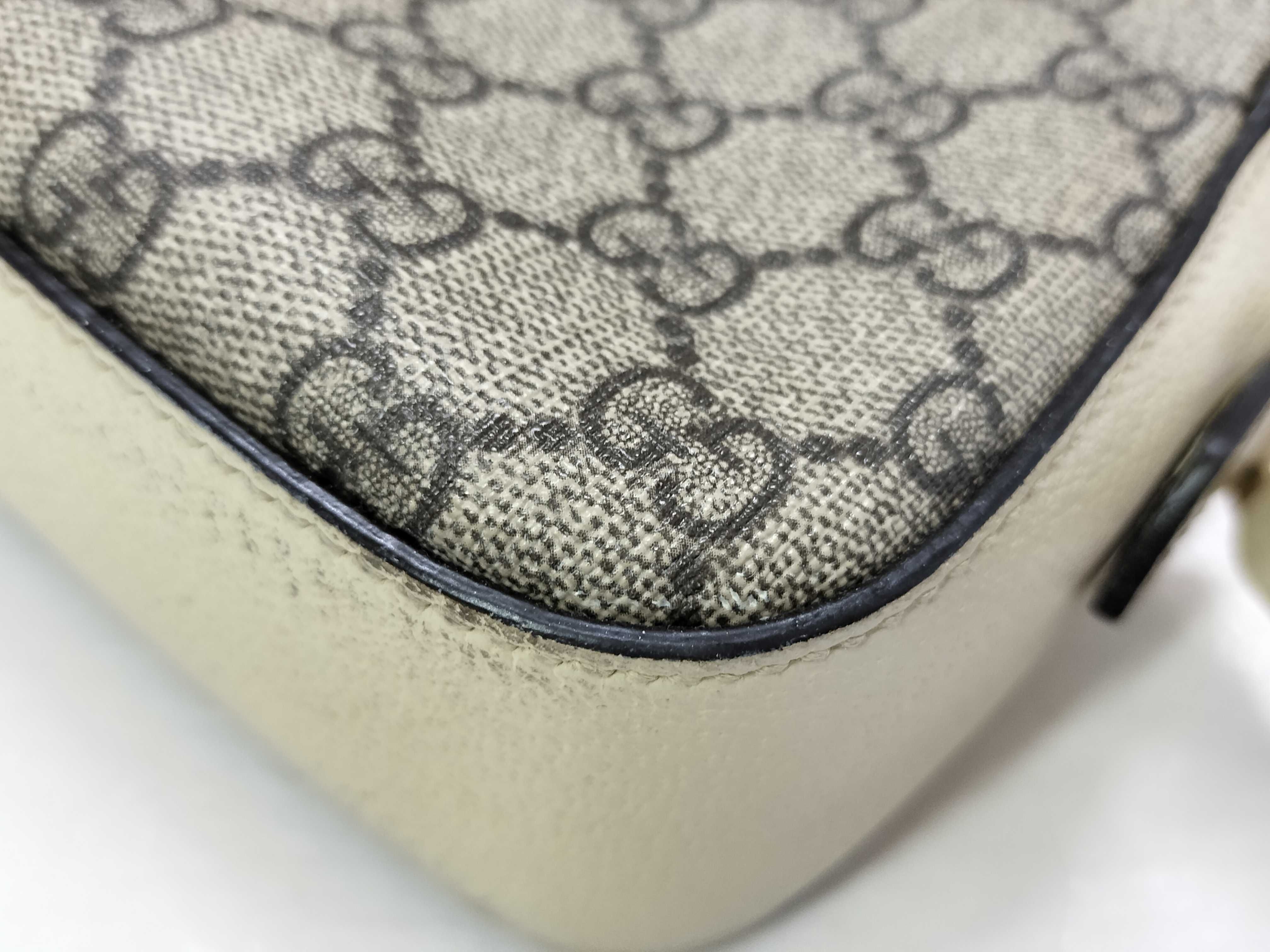 GG Supreme SG-GG Supreme Ophidia PVC x leather Shoulder bag Beige x white 681064 Shoulder bag — view 7