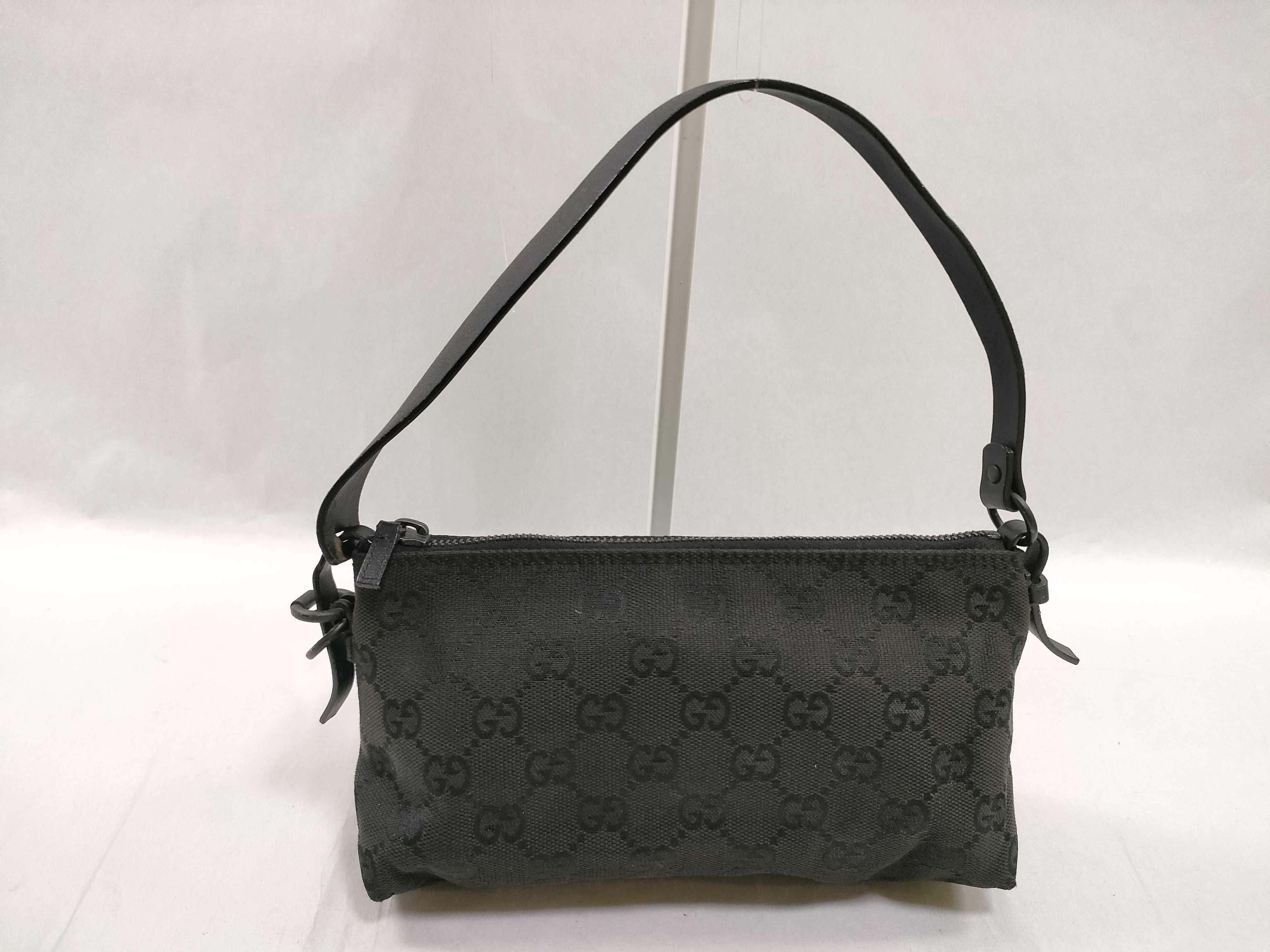 GG Canvas Handbag Pouch, Black Handbag