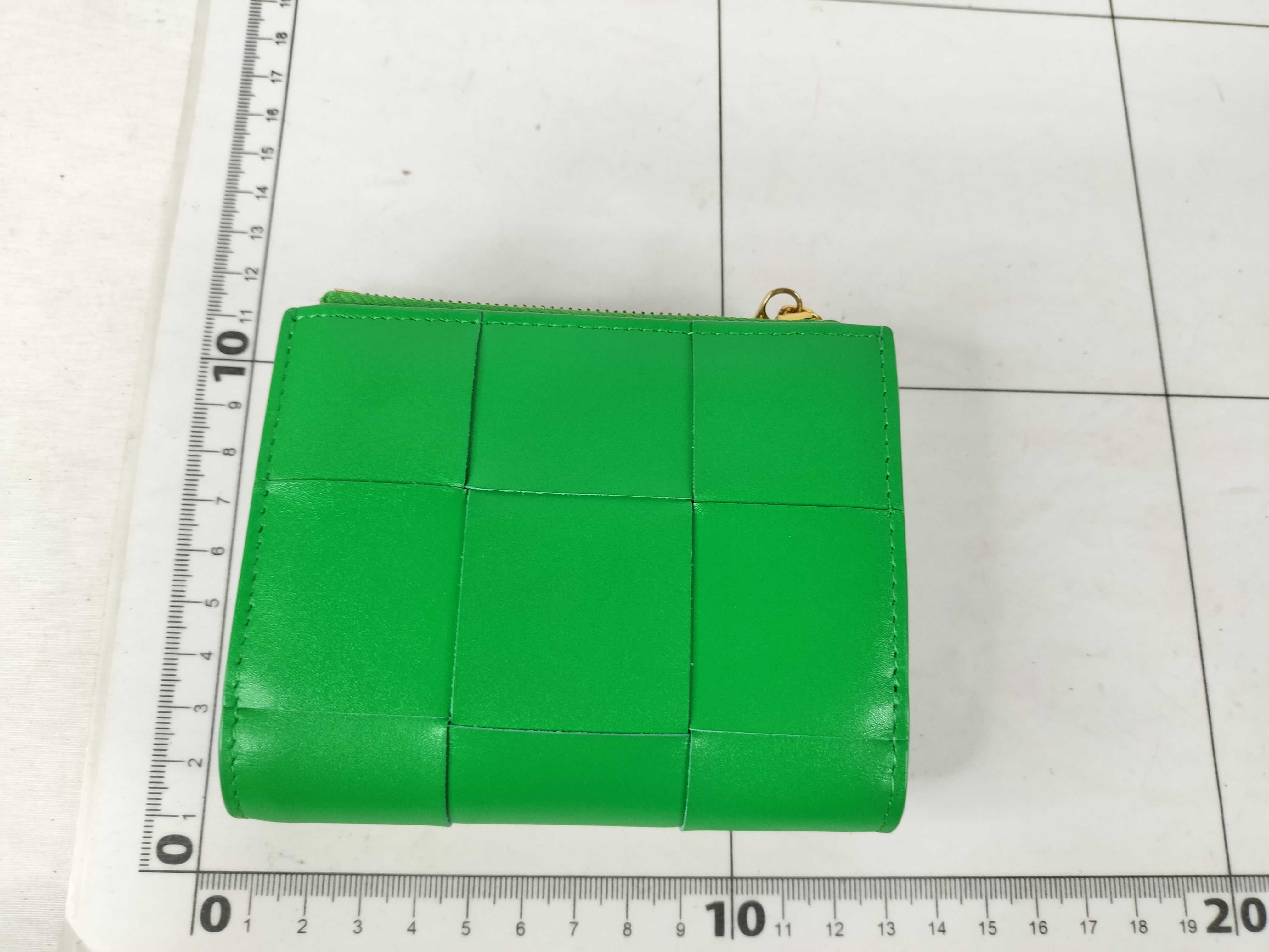 Padded Cassette Wallet, Bi-fold Wallet, Gold Hardware, Green — view 2