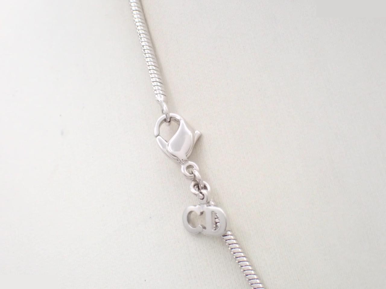 CD Big Logo Rhinestone Necklace, Neck Circumference Approx. 60cm — view 2