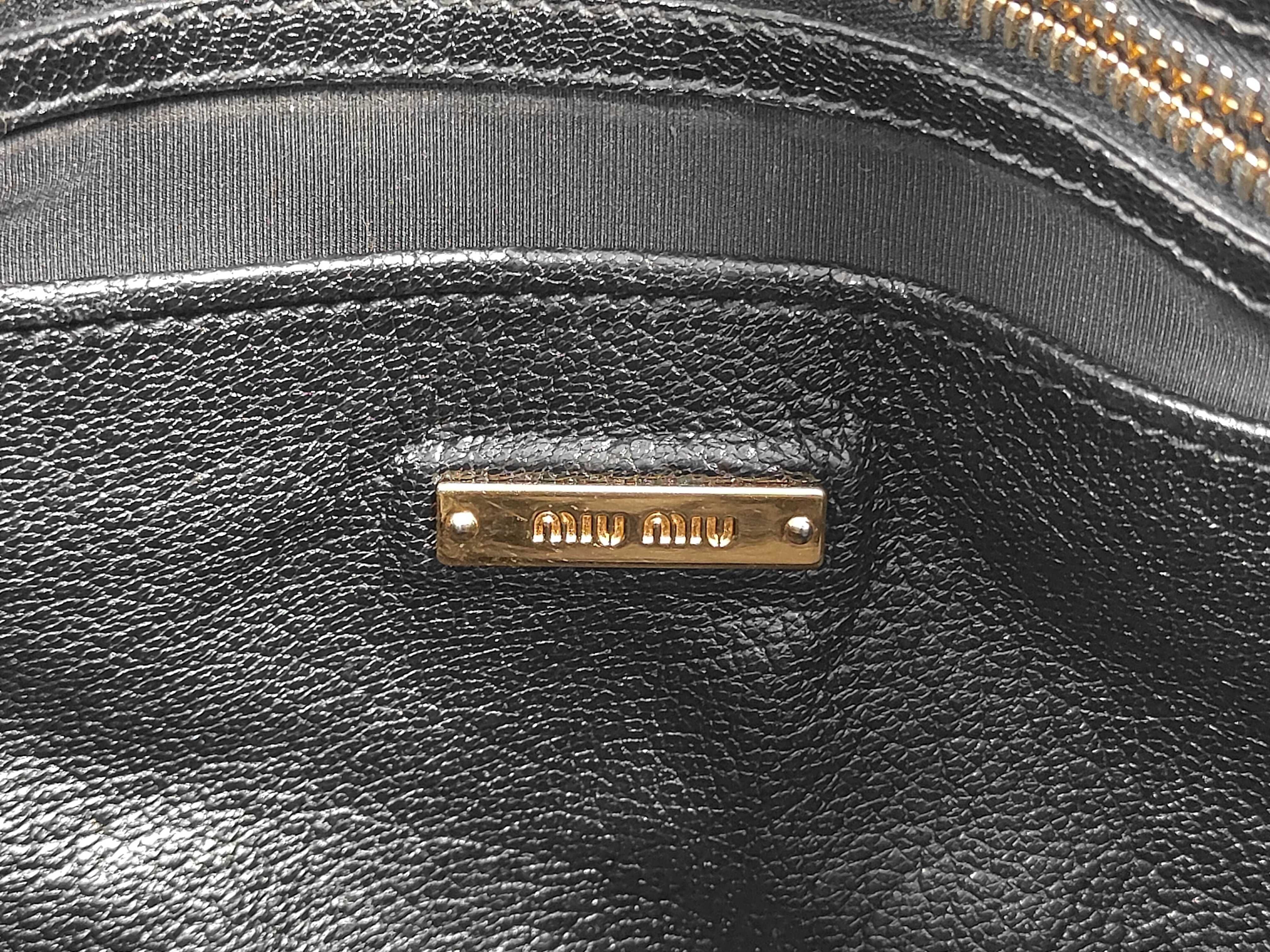 RN1016 Logo Madras 2-way Shoulder Bag Tote Leather Black Shoulder Bag — view 8