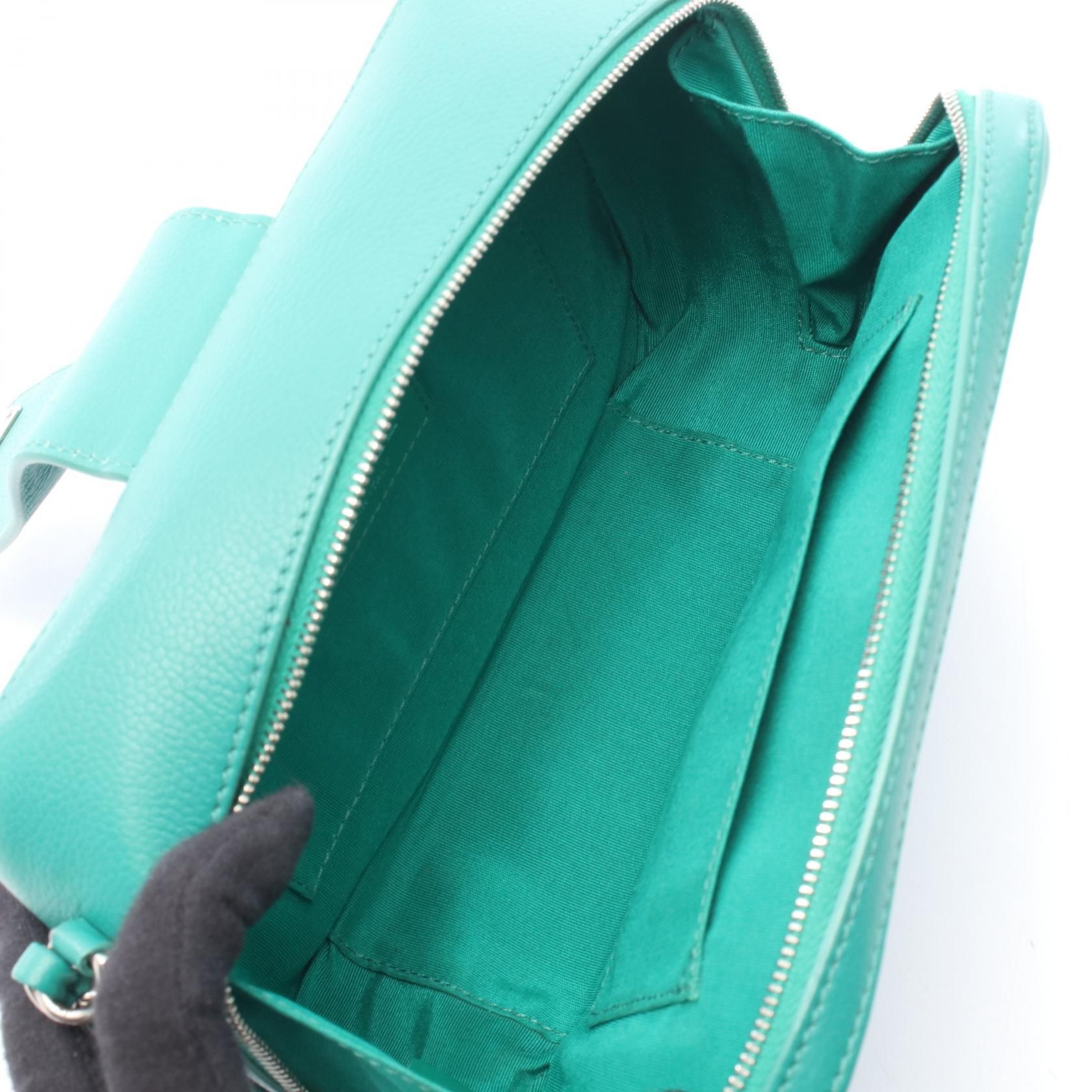 Green Matelasse Half Coco Shoulder Bag Grained Calfskin — view 3