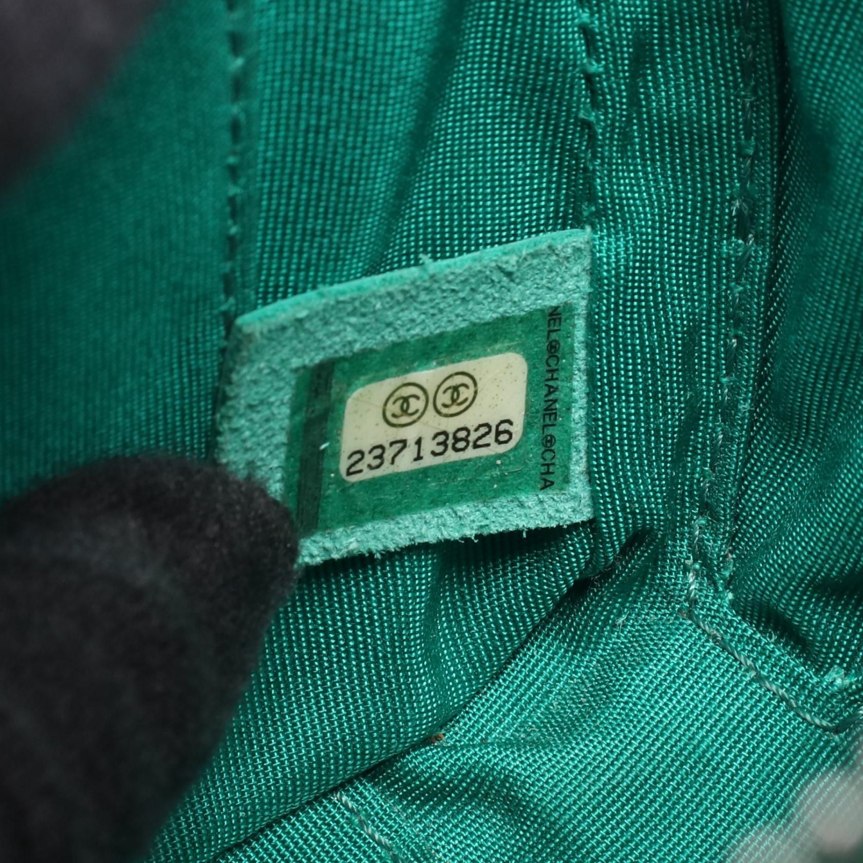 Green Matelasse Half Coco Shoulder Bag Grained Calfskin — view 5