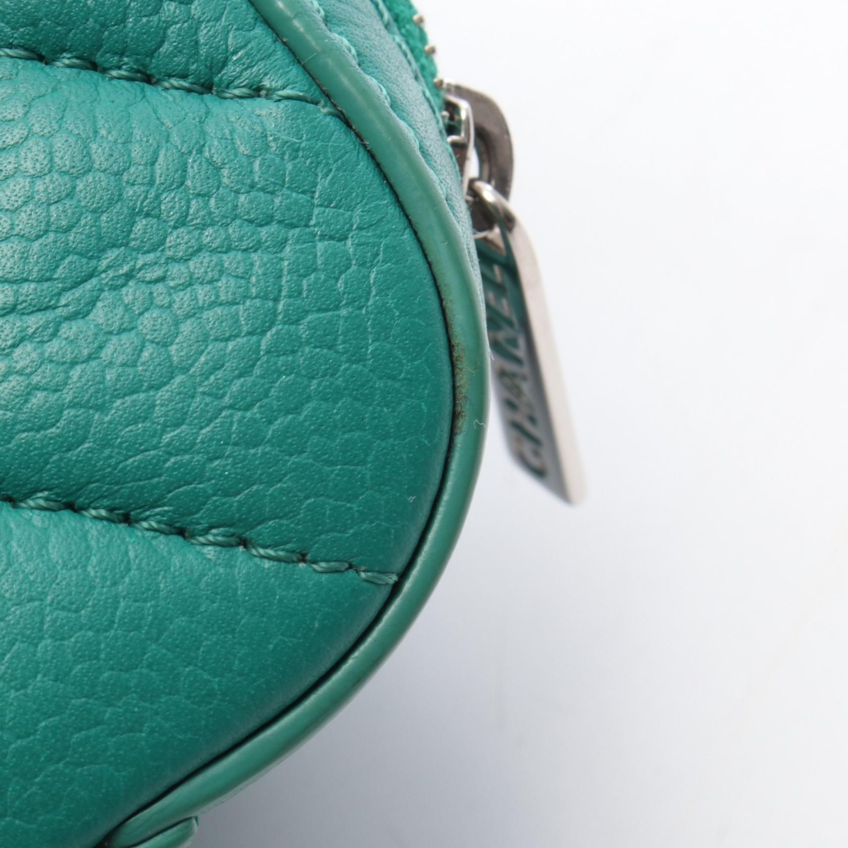 Green Matelasse Half Coco Shoulder Bag Grained Calfskin — view 8