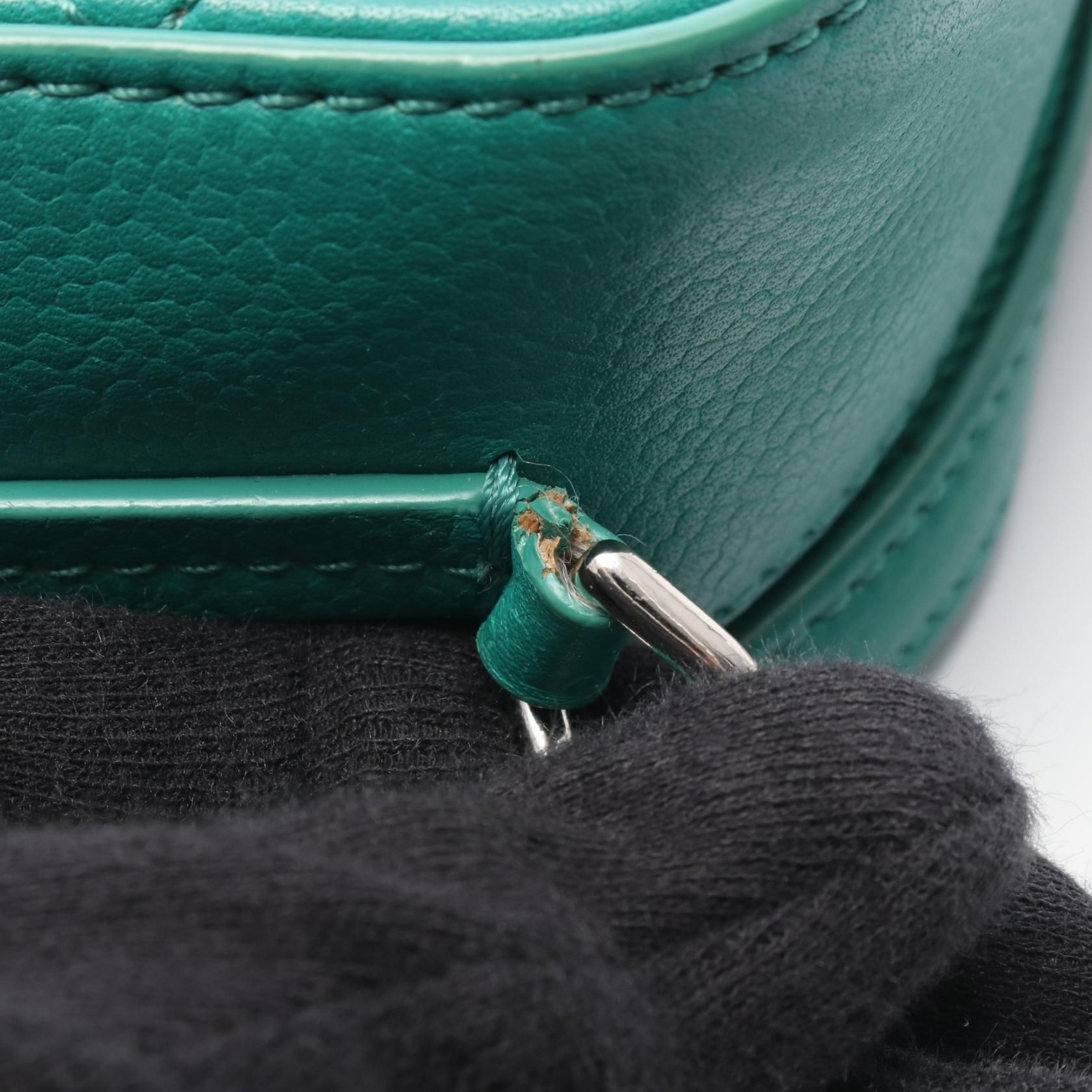 Green Matelasse Half Coco Shoulder Bag Grained Calfskin — view 9