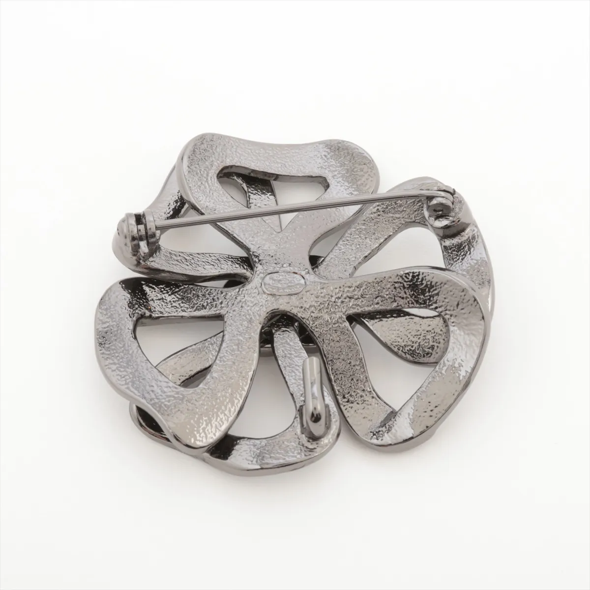 Coco Mark 03A Brooch, Gold Plated x Rhinestone, Silver x Black. Shows signs of wear, including — view 2
