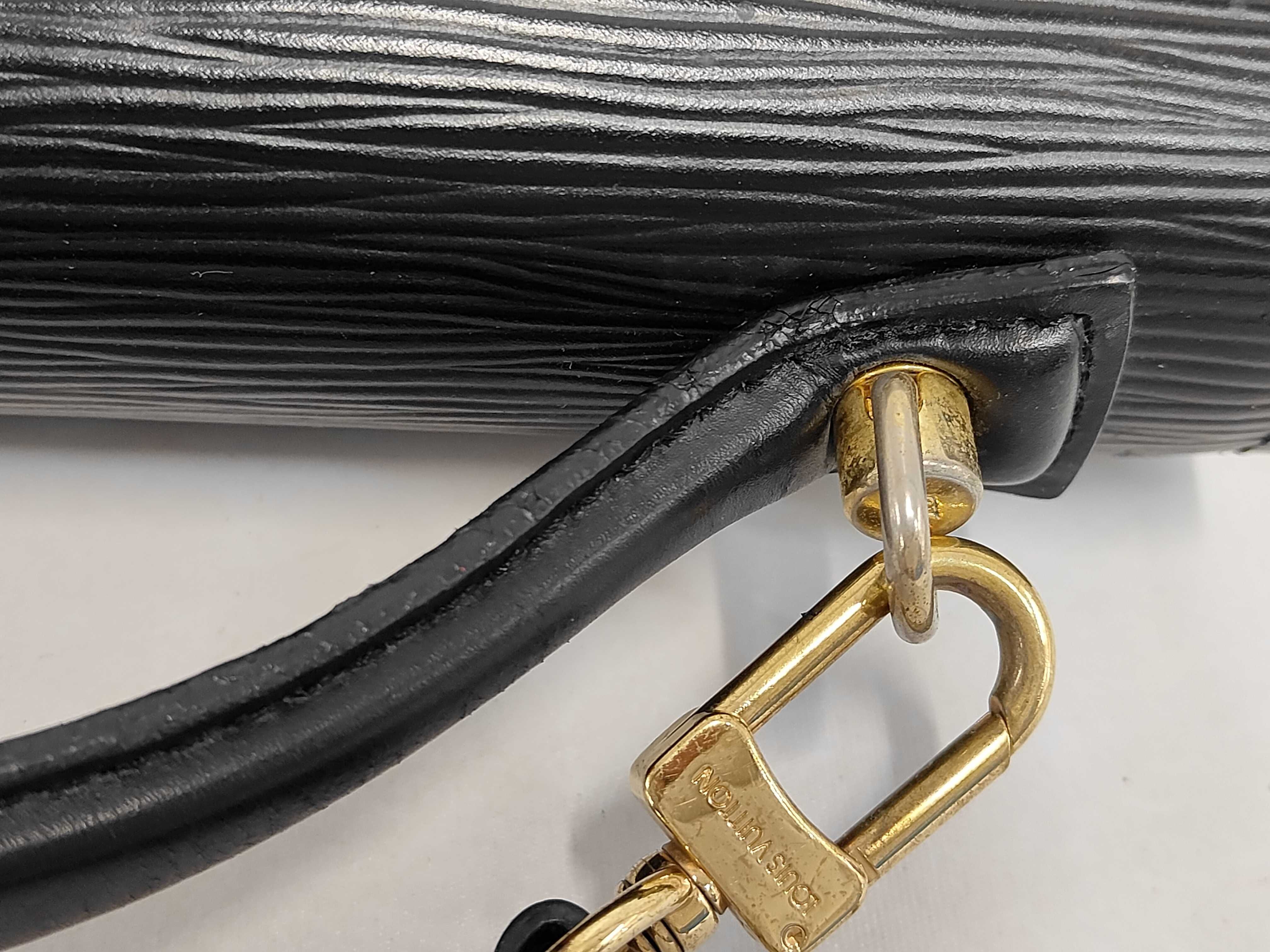 Epi Monceau Black Handbag with Strap — view 6