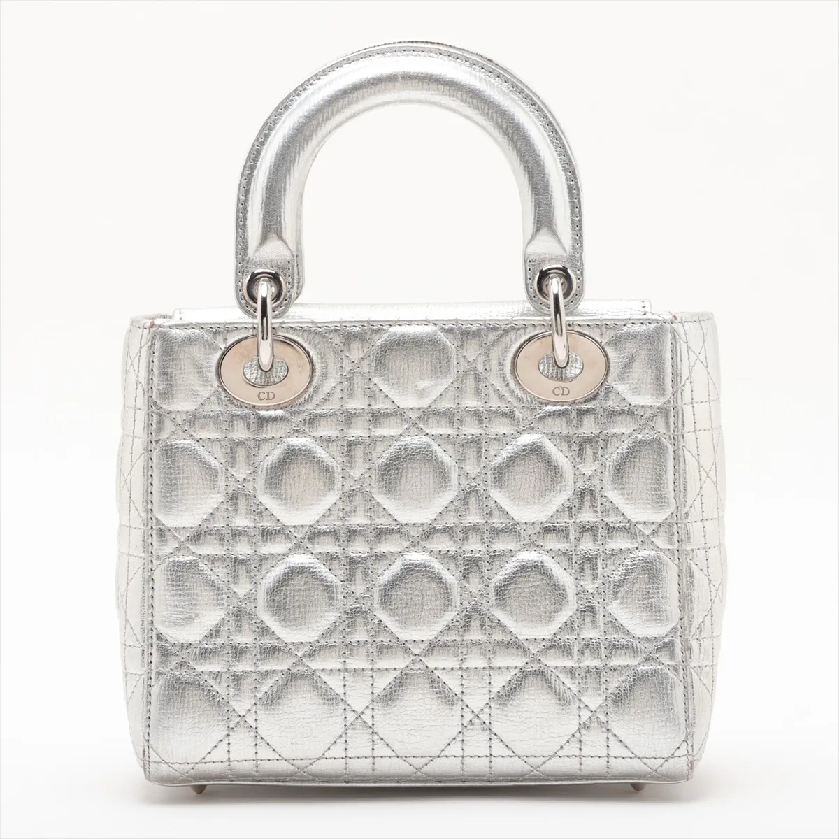 Cannage My Lady Dior Leather 2-Way Handbag with Silver Charm — view 2