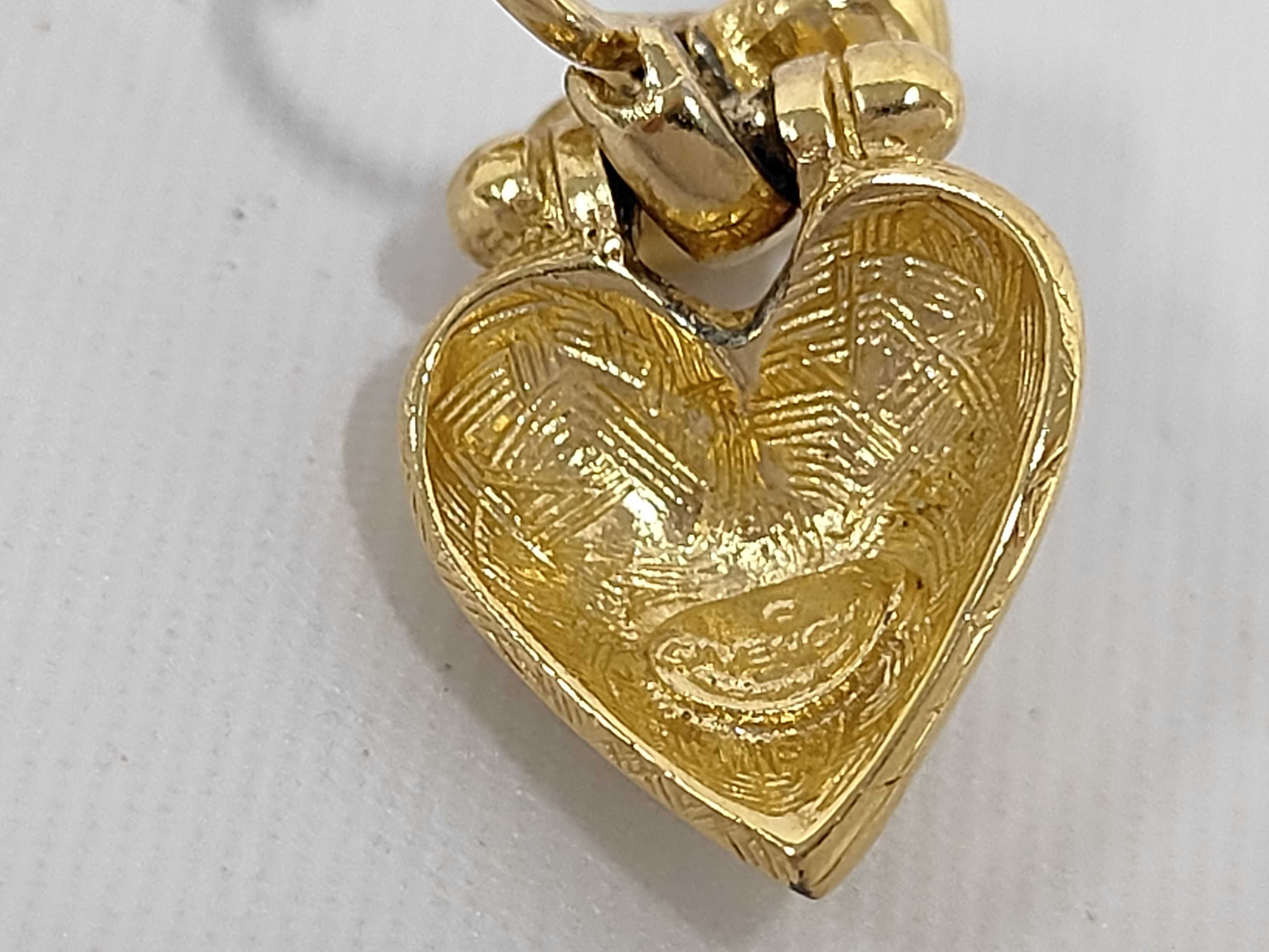Heart Vintage Gold Earrings — view 4