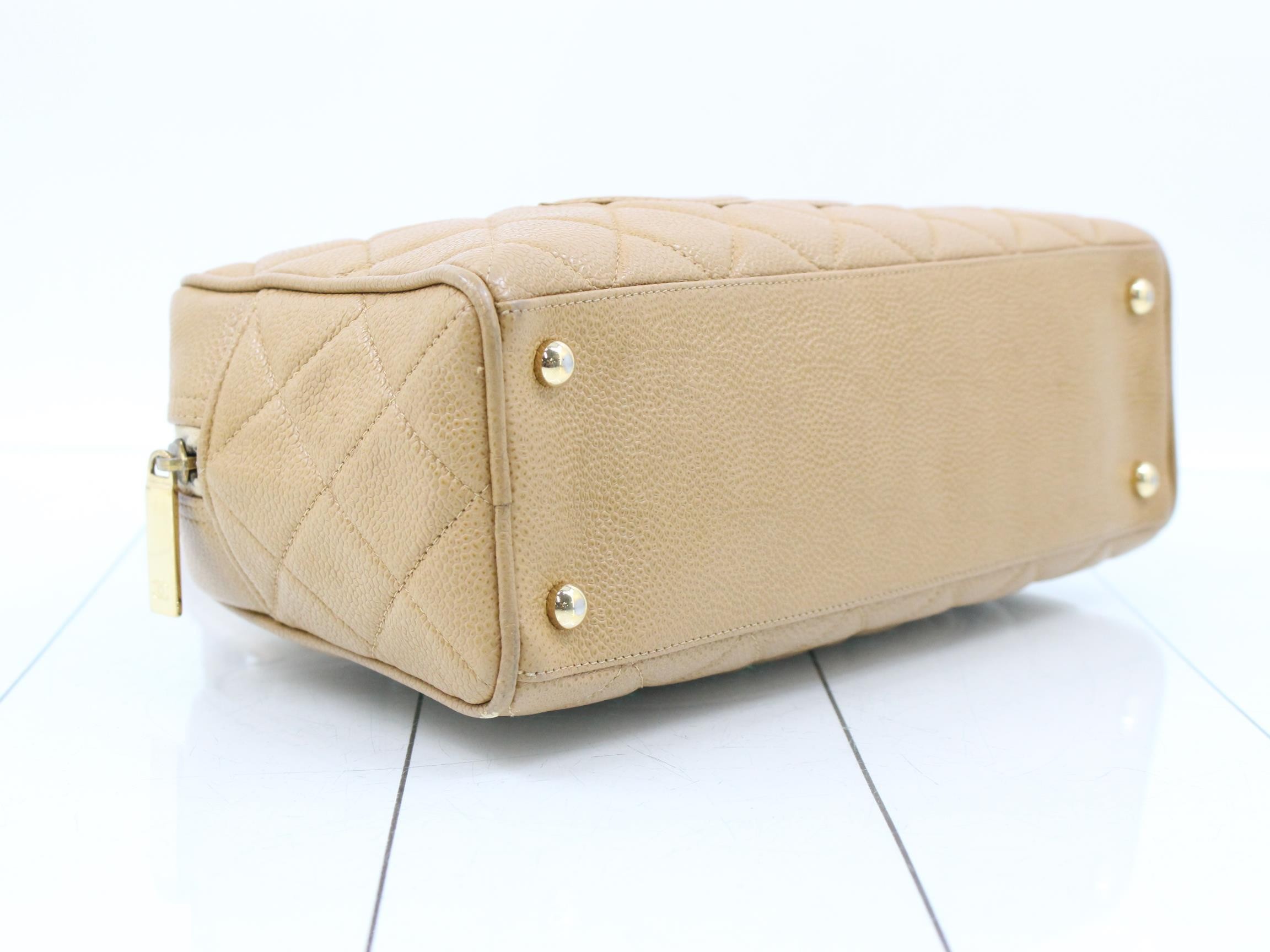 Mini Boston Bag, Caviar Skin, Large Coco — view 5