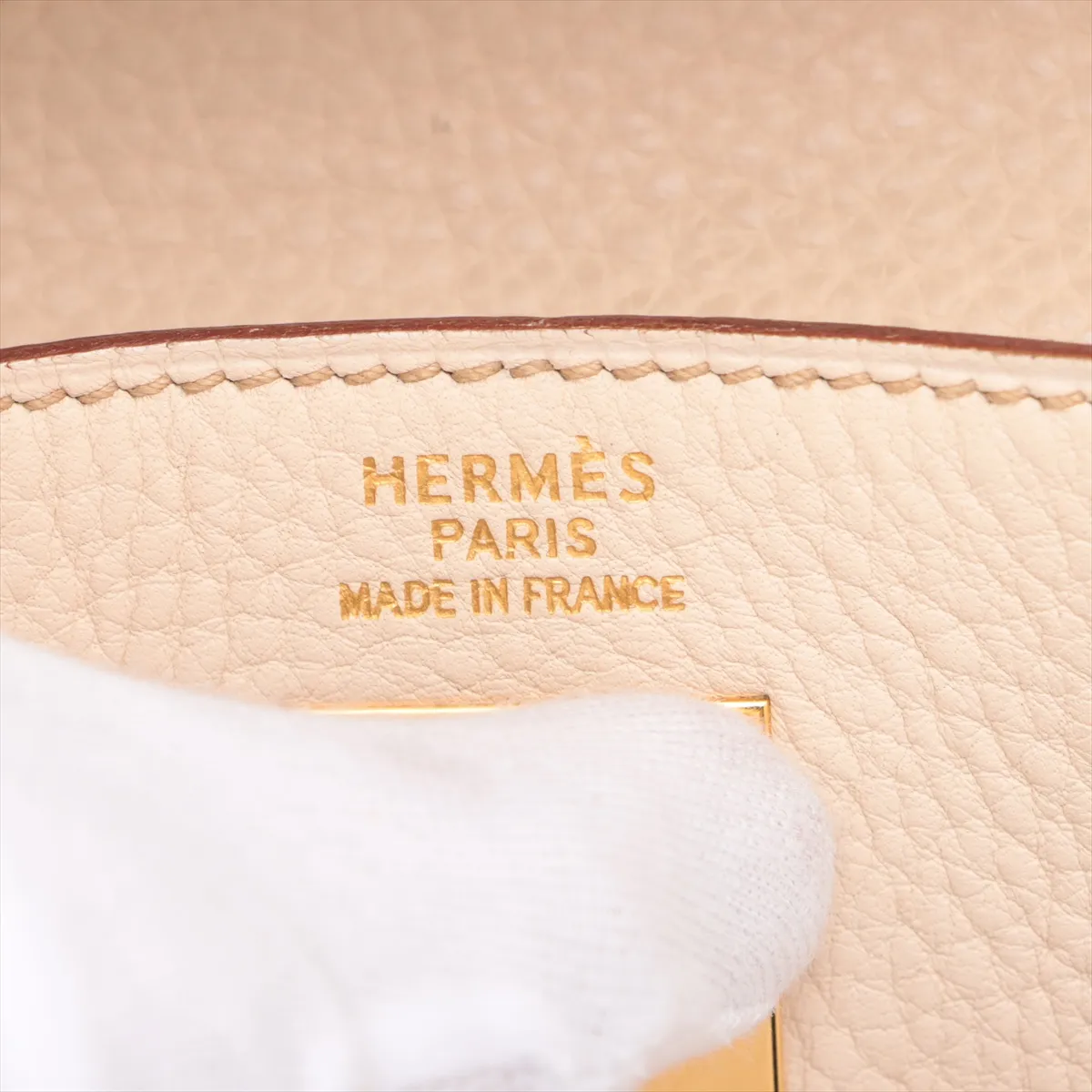 [Individually packaged] Hermes Kelly 35 Letournée Taurillon Clemence Beige Gold Hardware E: 2001 — view 12