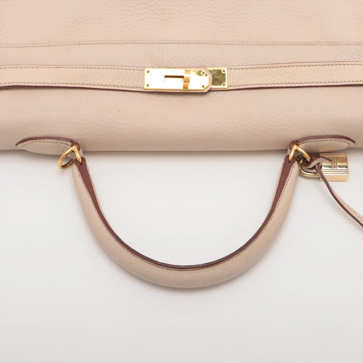 [Individually packaged] Hermes Kelly 35 Letournée Taurillon Clemence Beige Gold Hardware E: 2001 — view 5