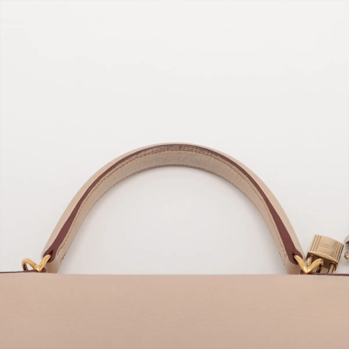 [Individually packaged] Hermes Kelly 35 Letournée Taurillon Clemence Beige Gold Hardware E: 2001 — view 6