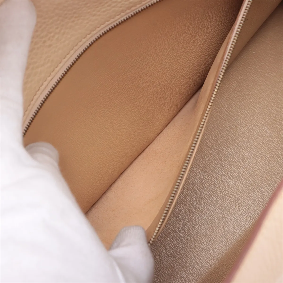 [Individually packaged] Hermes Kelly 35 Letournée Taurillon Clemence Beige Gold Hardware E: 2001 — view 9