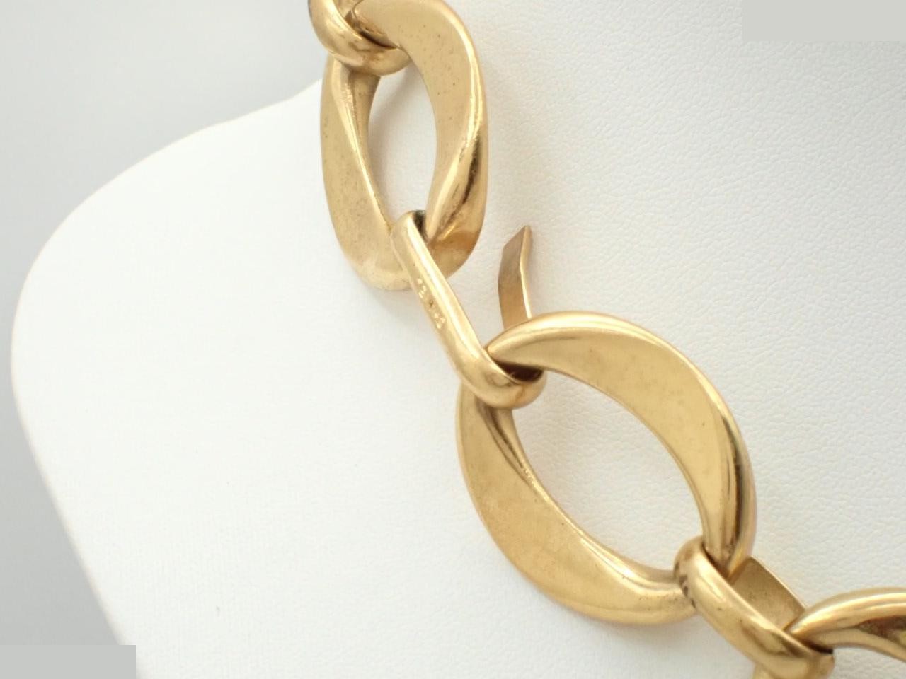 Gold-colored necklace, approximately 45cm in length. — view 2