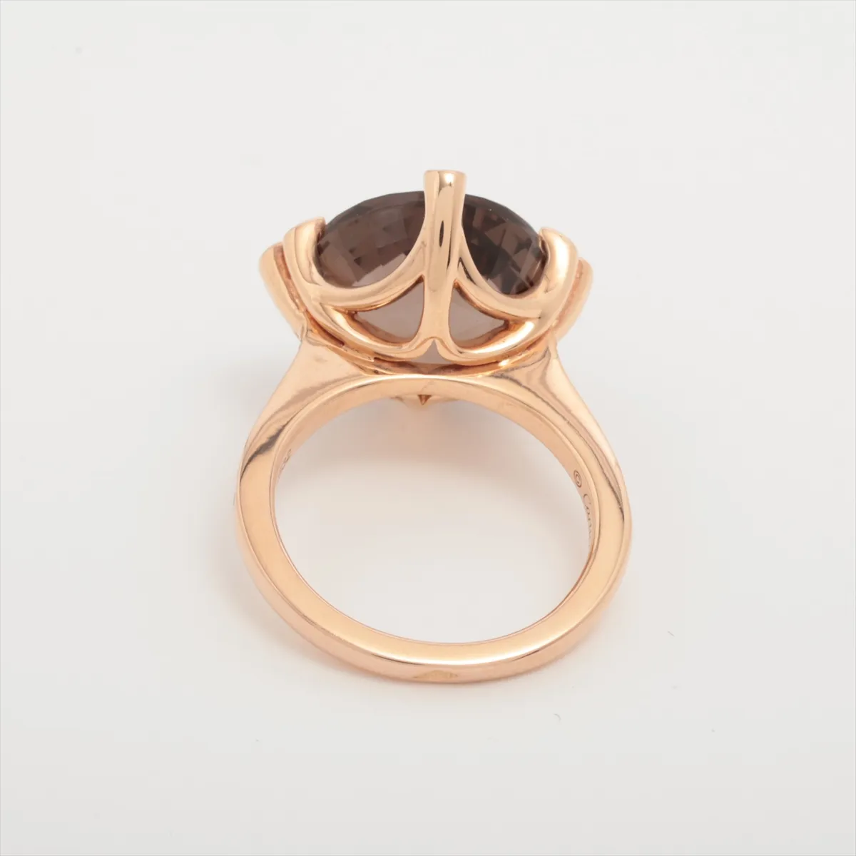 Indomysterieuse Smoky Quartz Diamond Ring, 750 (PG), 7.1g, Size 49, ON2532. — view 2