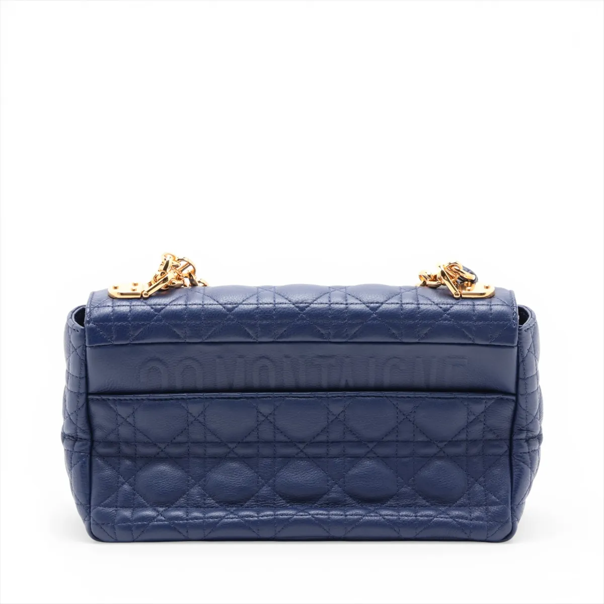 Cannage Caro Leather Chain Shoulder Bag, Blue — view 2