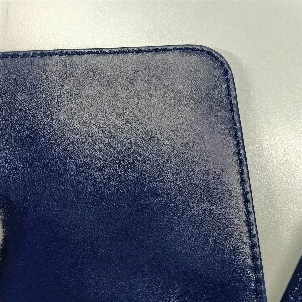 Cannage Caro Leather Chain Shoulder Bag, Blue — view 11