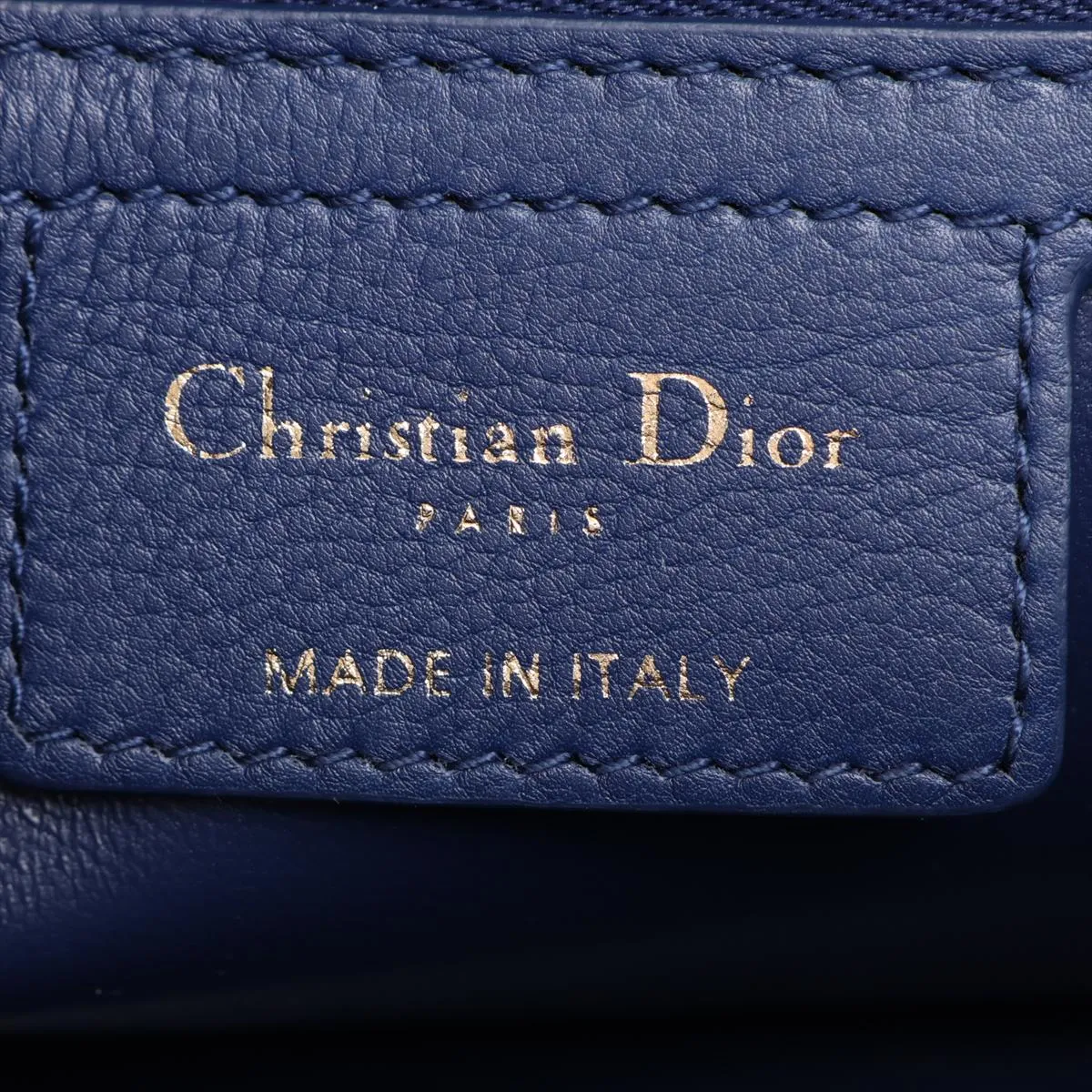 Cannage Caro Leather Chain Shoulder Bag, Blue — view 9