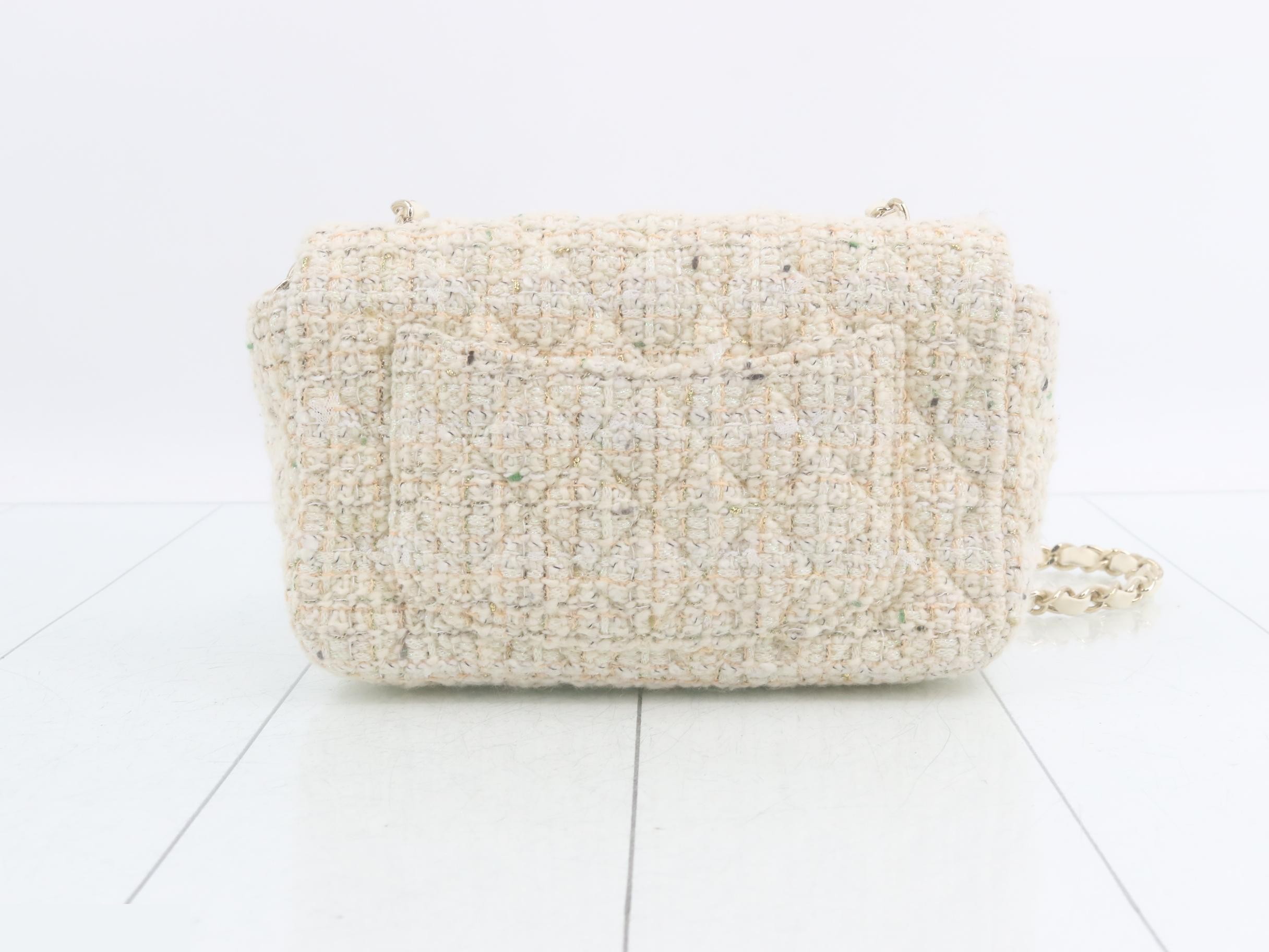 Tweed Mini Matelassé Shoulder Bag — view 2