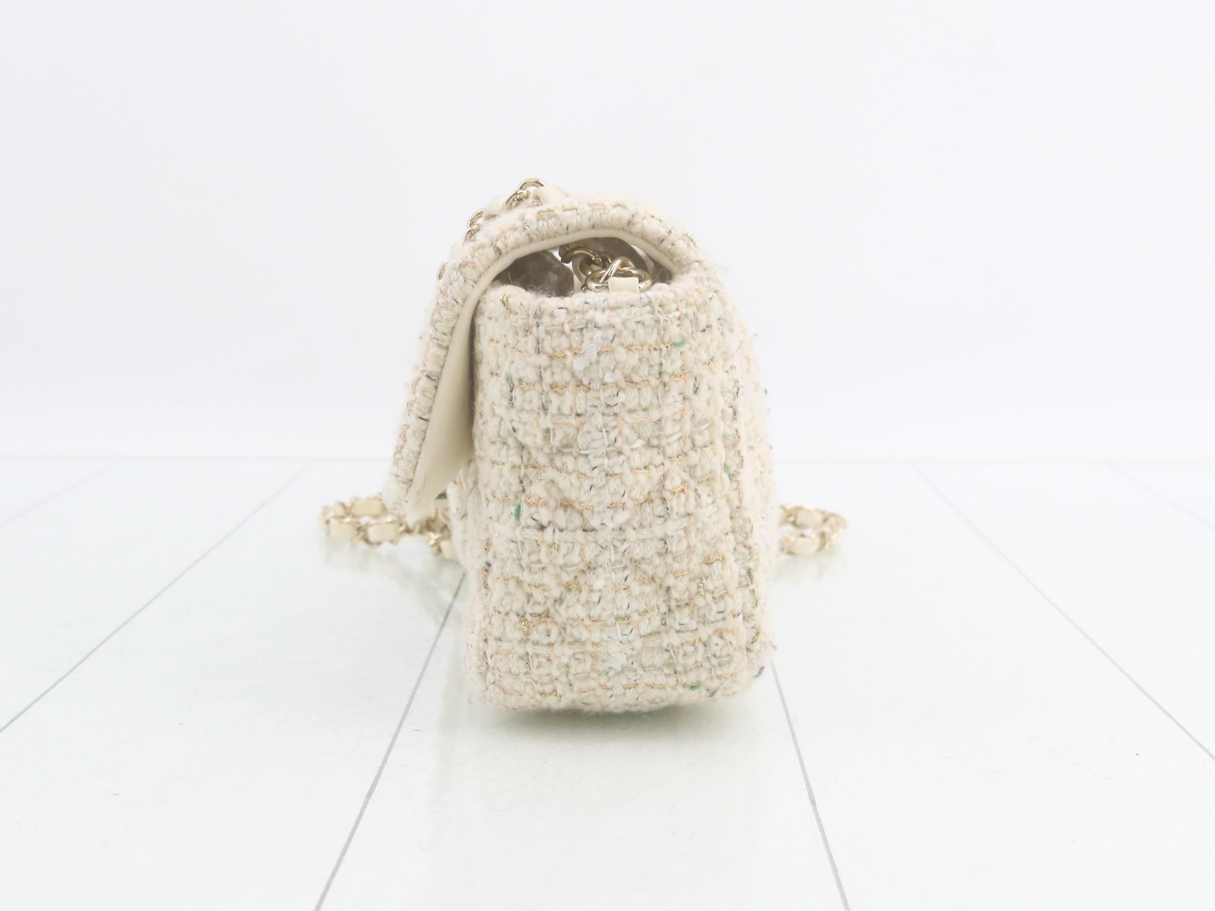 Tweed Mini Matelassé Shoulder Bag — view 3